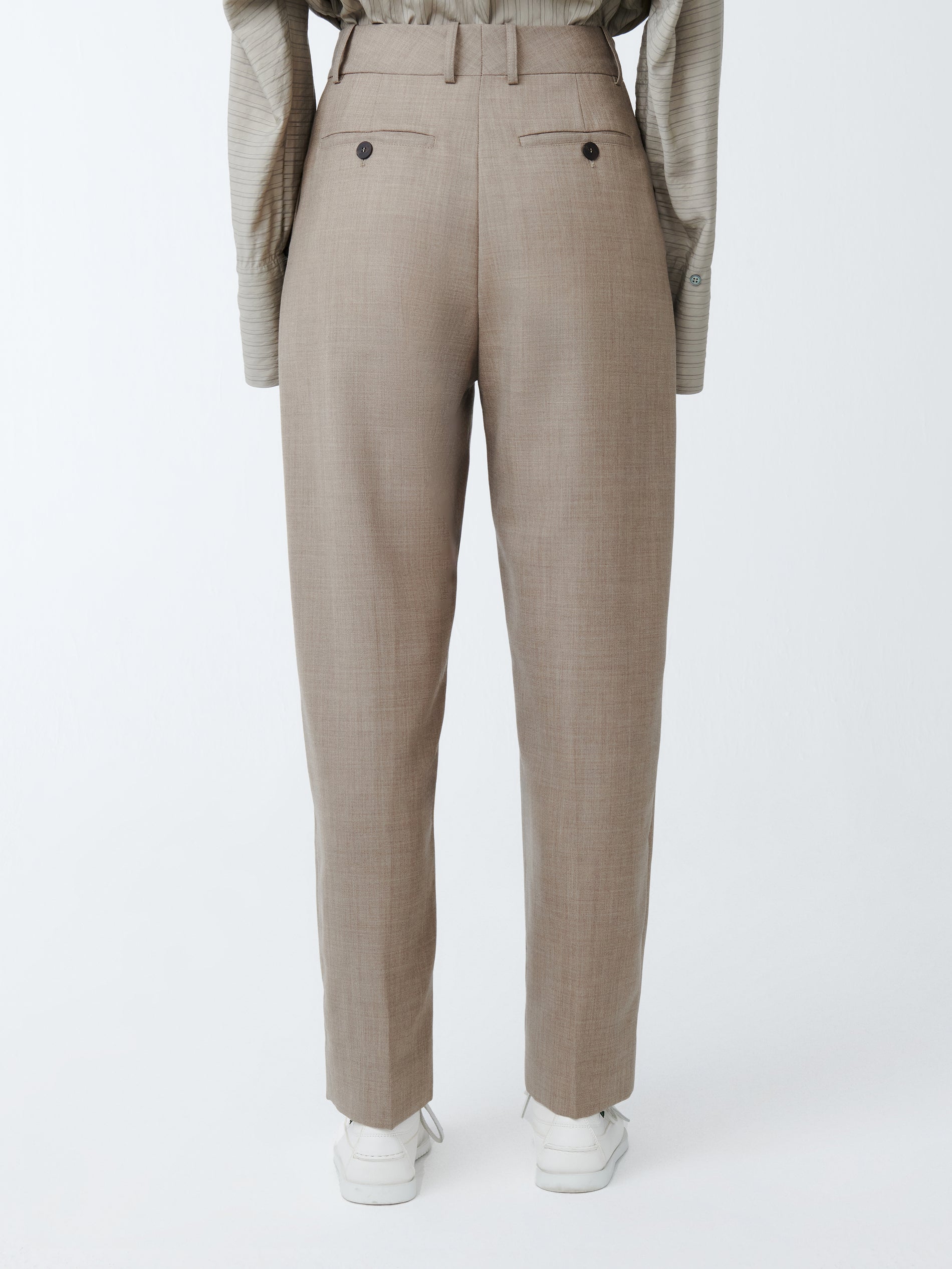 Sperro Tropical Wool Pant in Straw Melange - Studio Nicholson
