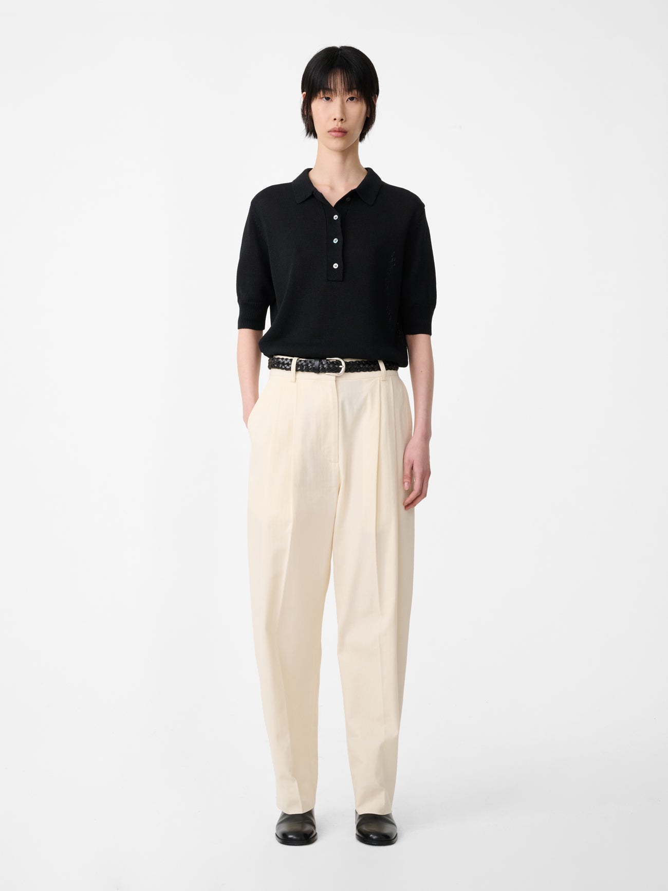 Plaited Belt in Black