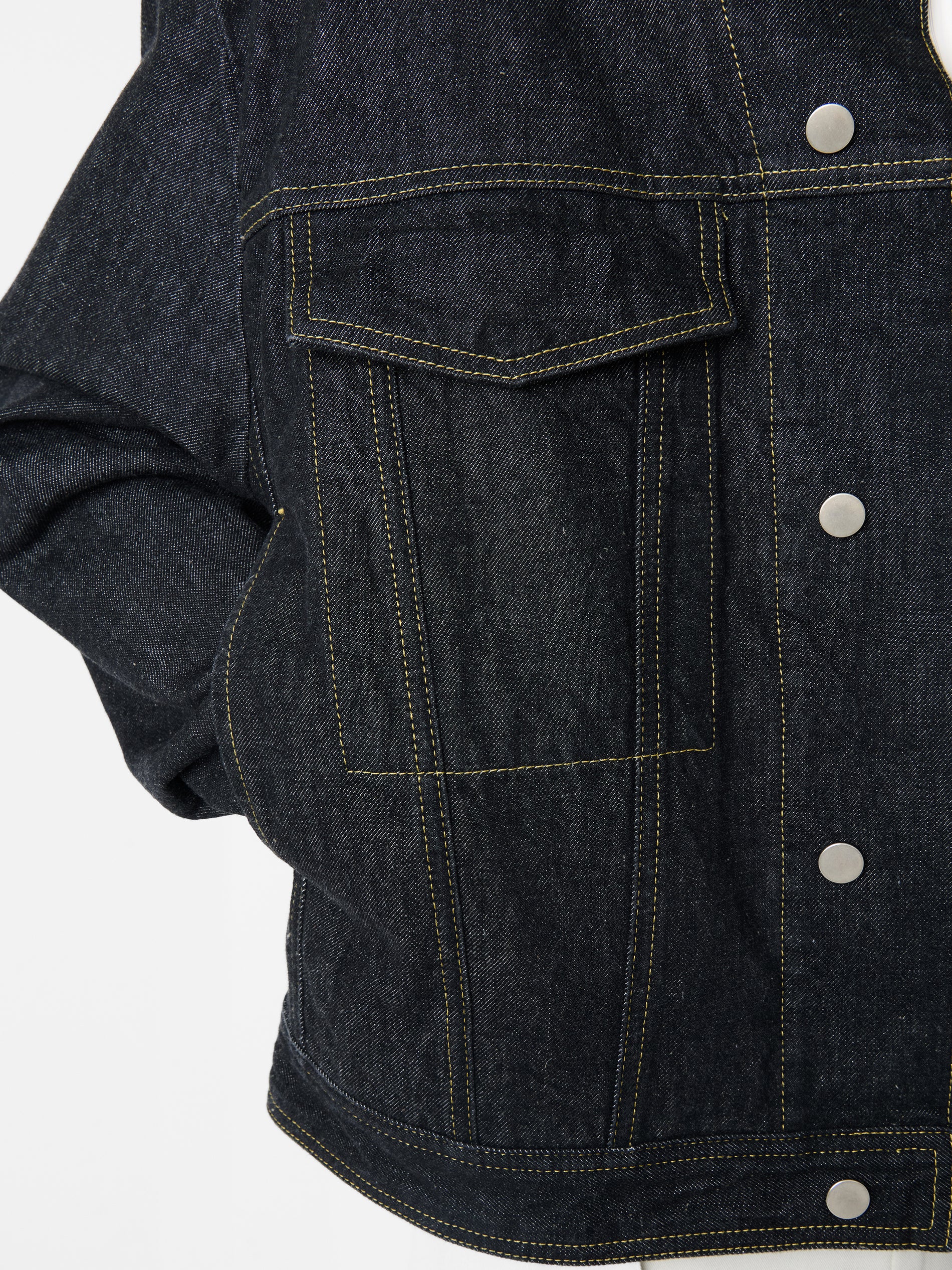 Stein Italian Denim Jacket in Black - Studio Nicholson