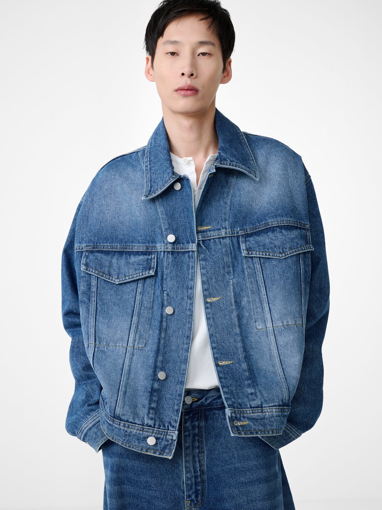 Stein Denim Jacket in Worn Wash Indigo - Studio Nicholson