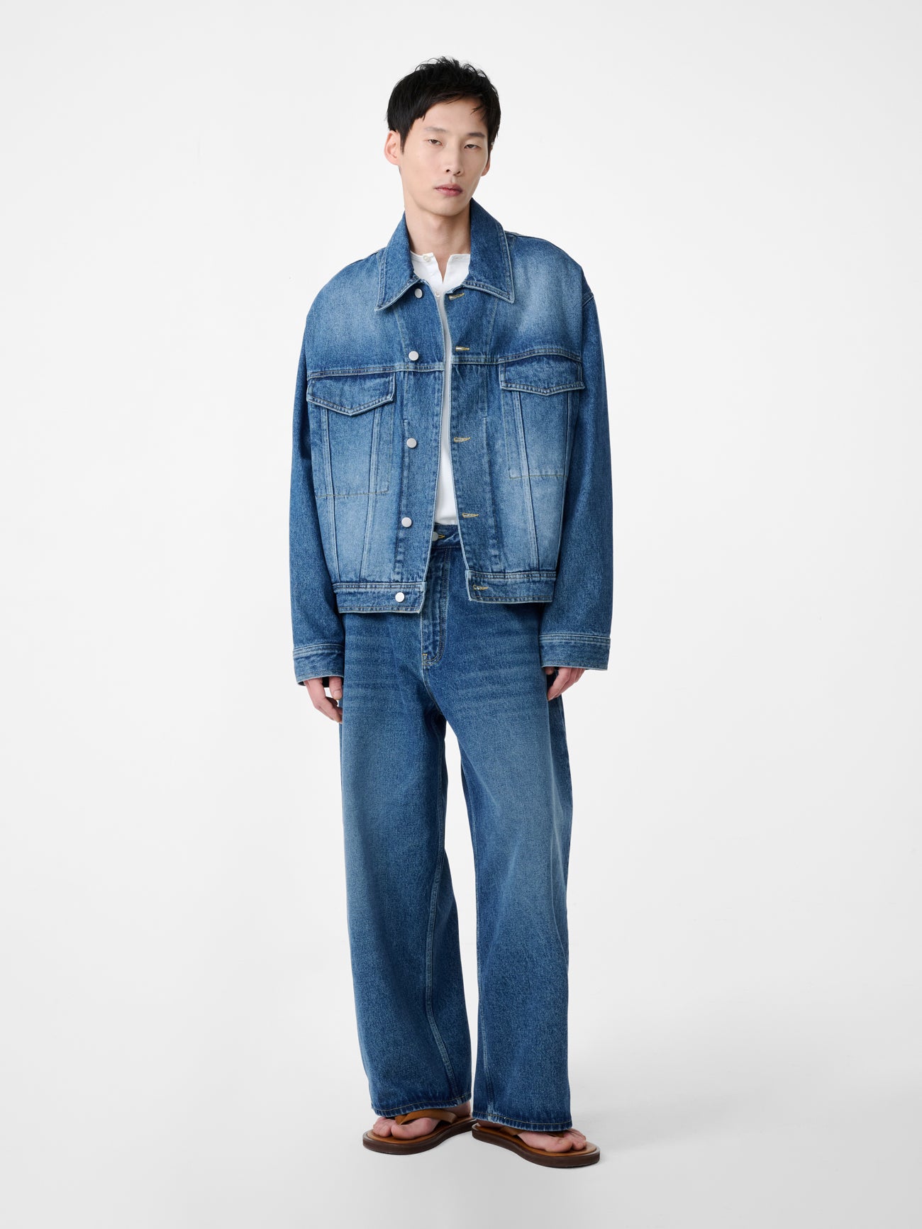 Stein Denim Jacket in Worn Wash Indigo - Studio Nicholson