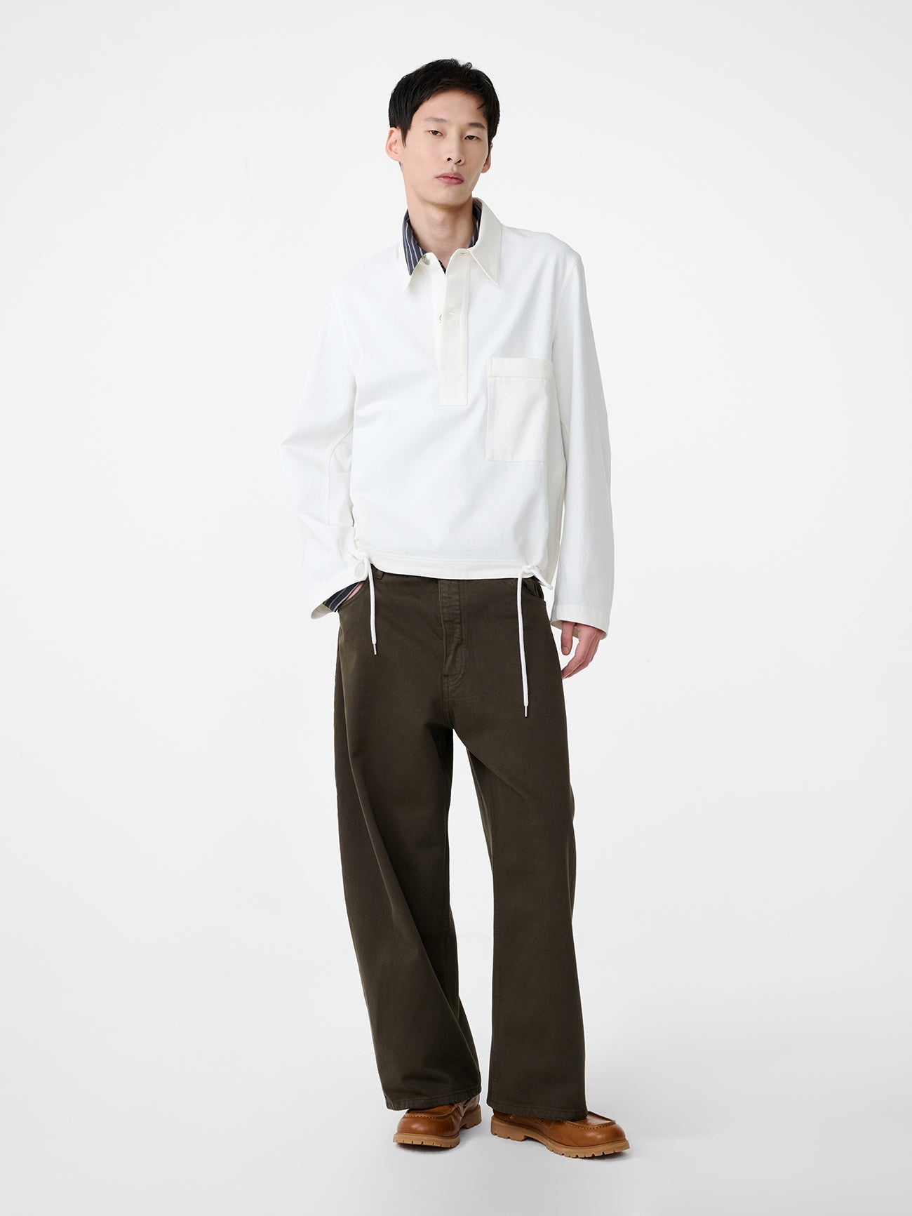 Stowe Shirt in Salt - Studio Nicholson