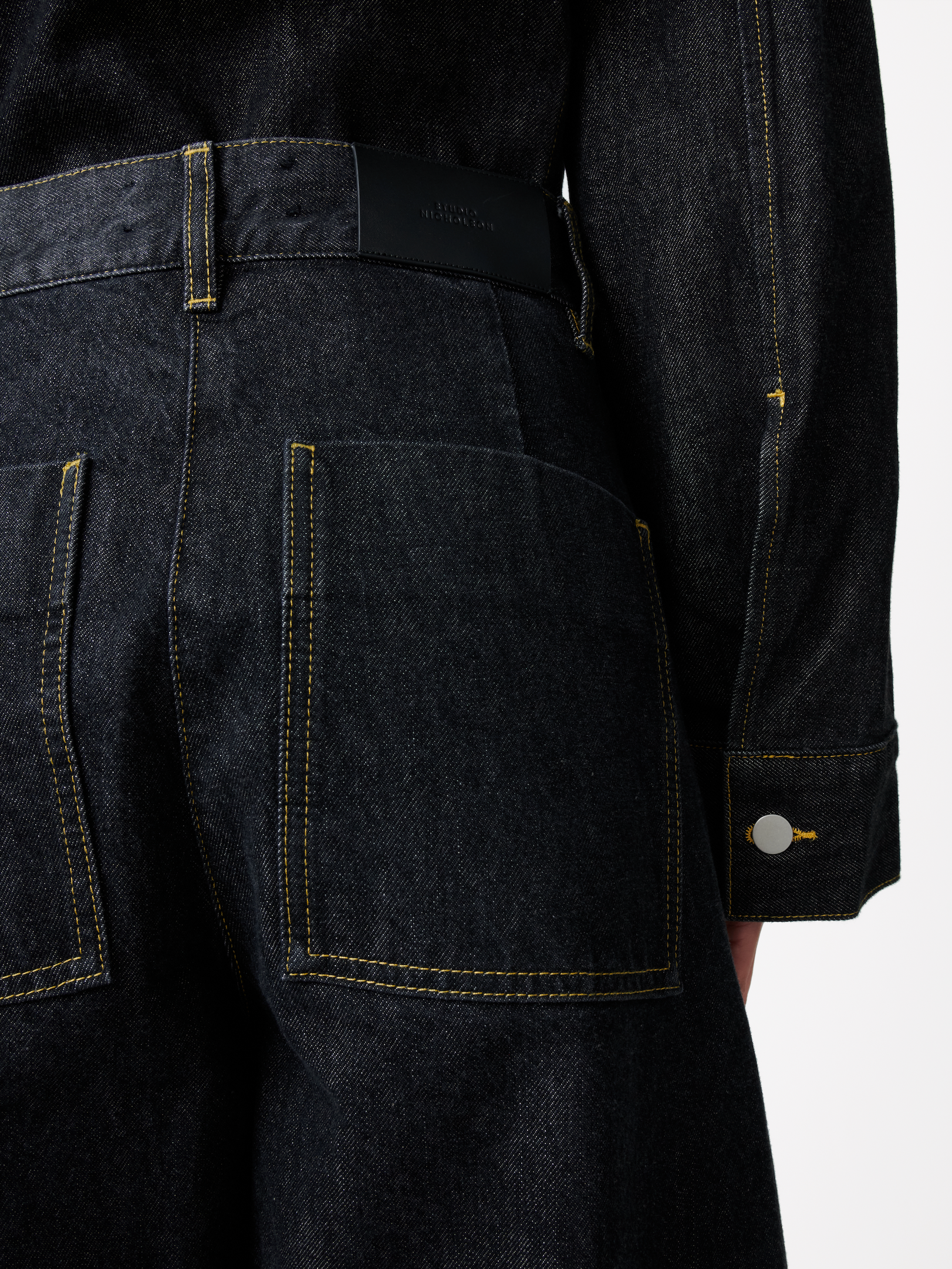 Chalco Italian Denim Pant in Black - Studio Nicholson