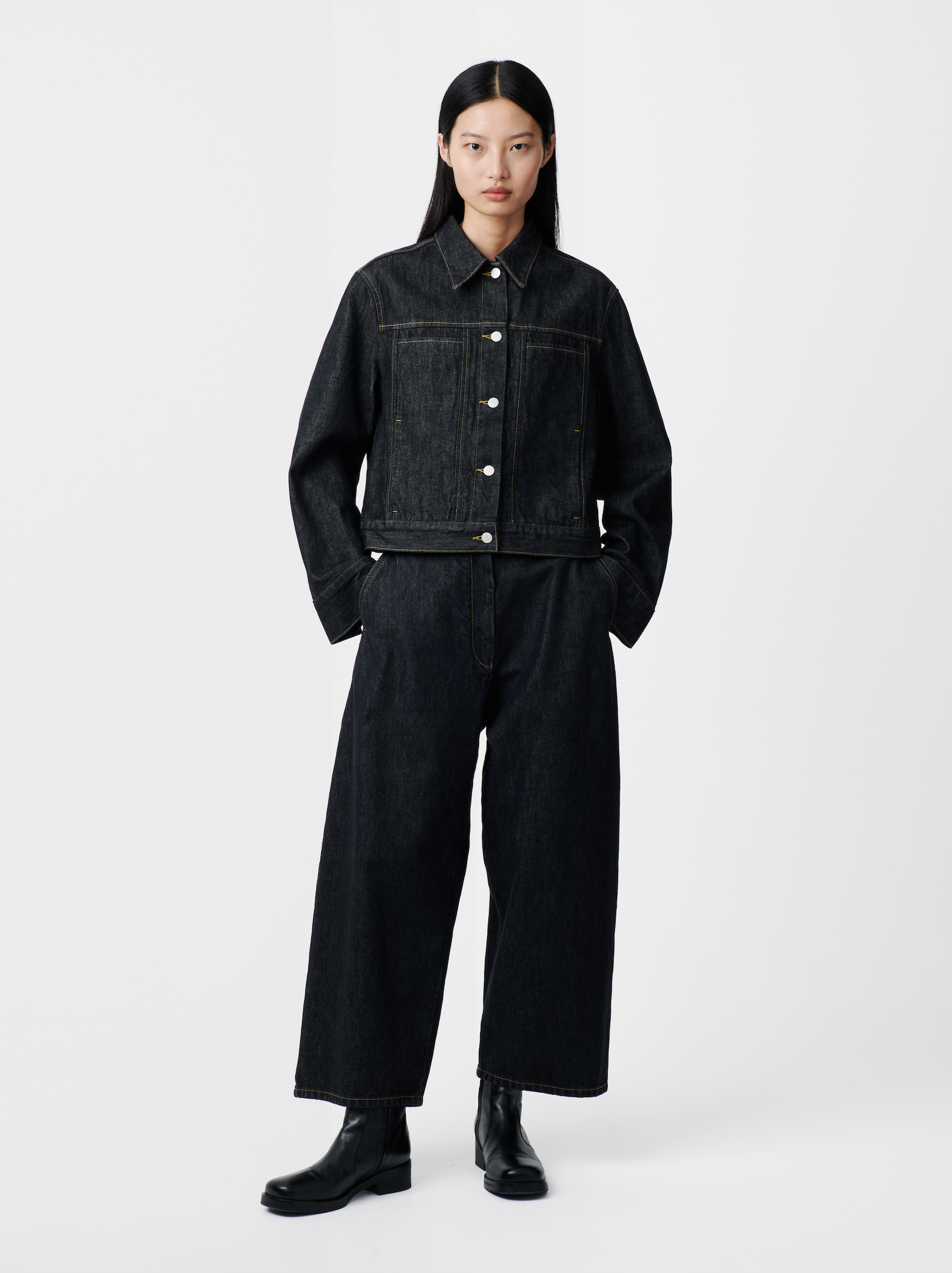 Chalco Italian Denim Pant in Black - Studio Nicholson