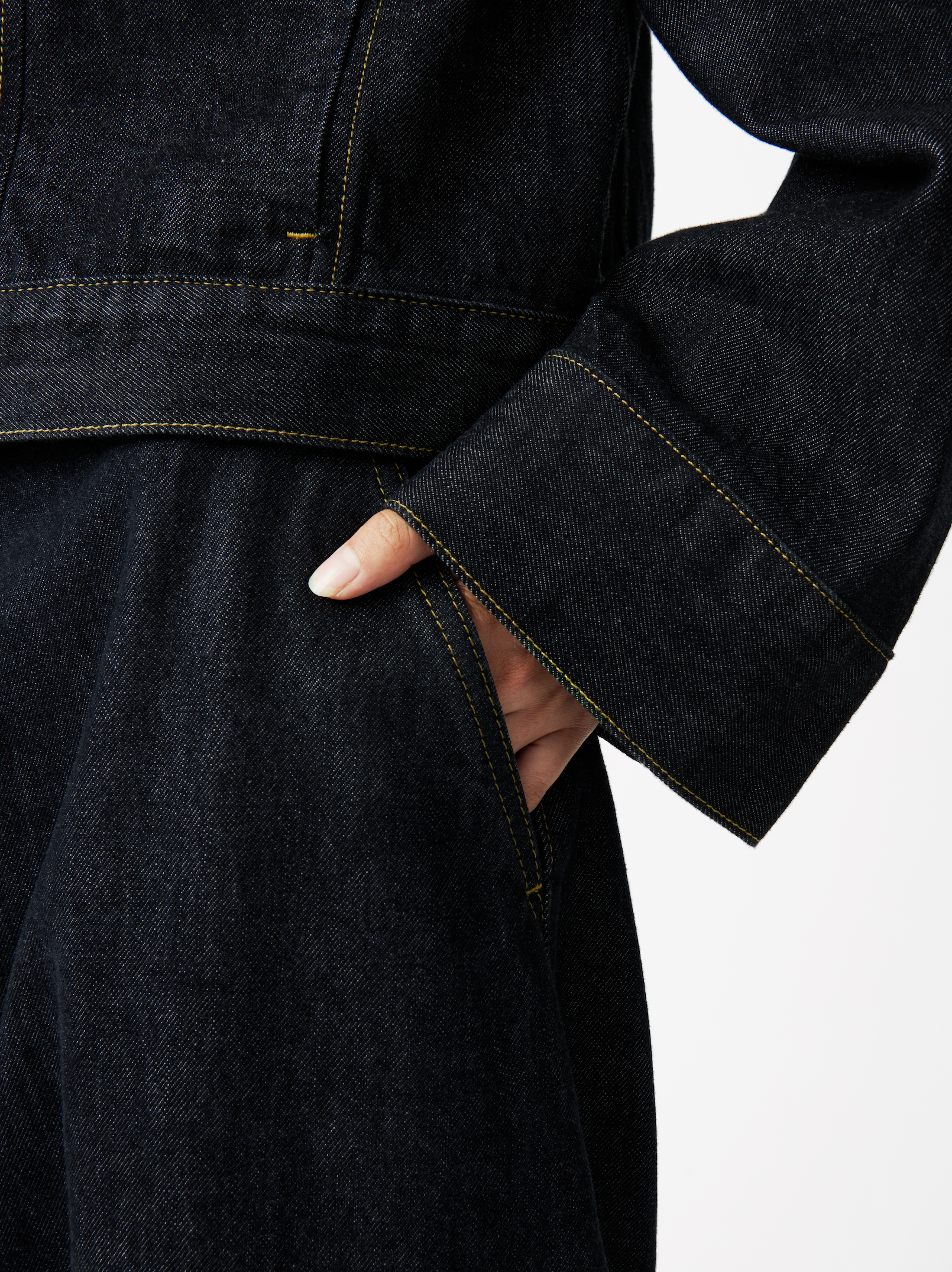 Tahoe Italian Denim Jacket in Black - Studio Nicholson