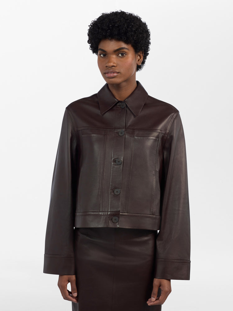 Tahoe Leather Jacket in Rye