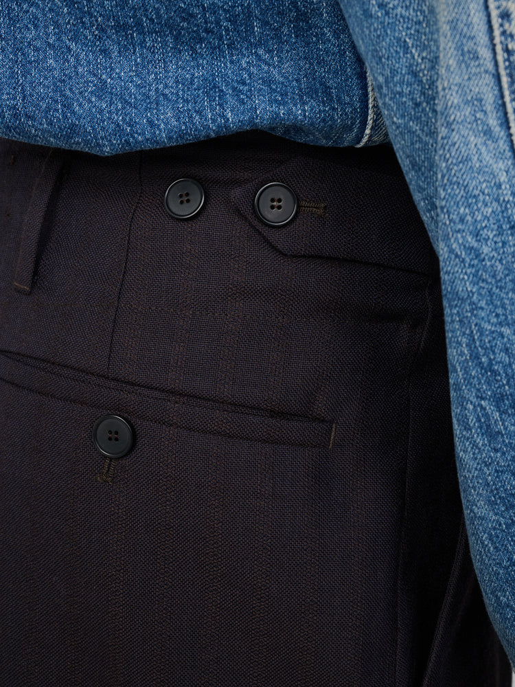 Taunton Tailored Pant in Black Grape