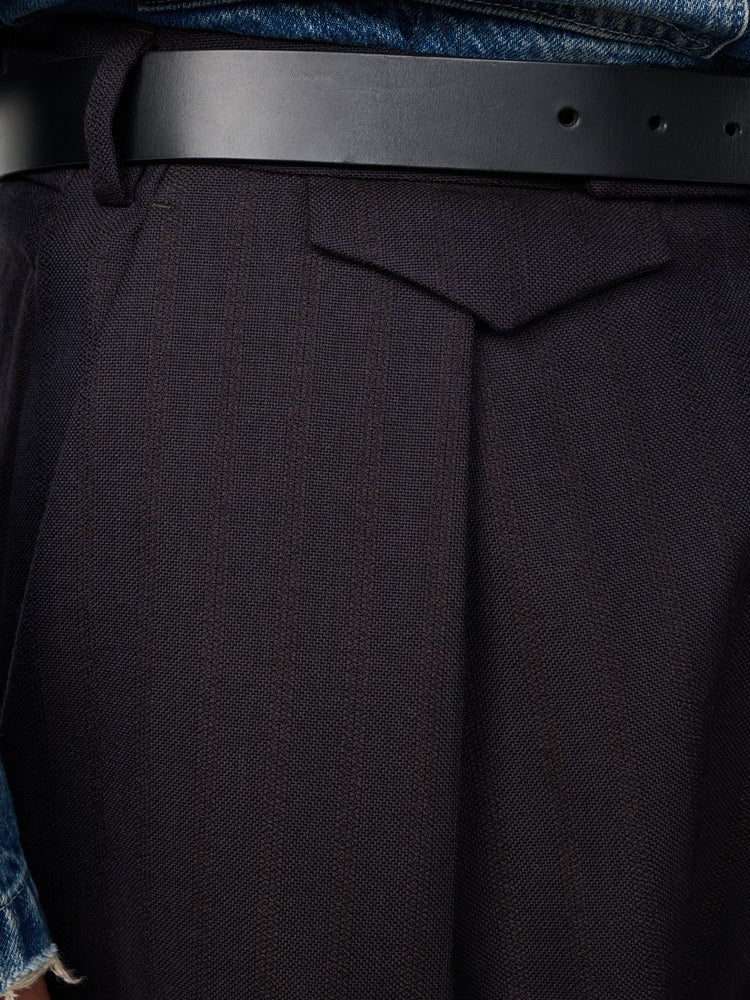Taunton Tailored Pant in Black Grape