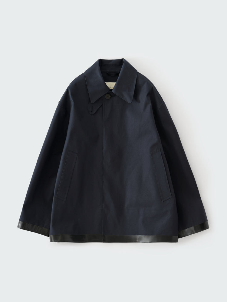 SN x Mackintosh Teviot Short Mac Coat in Navy