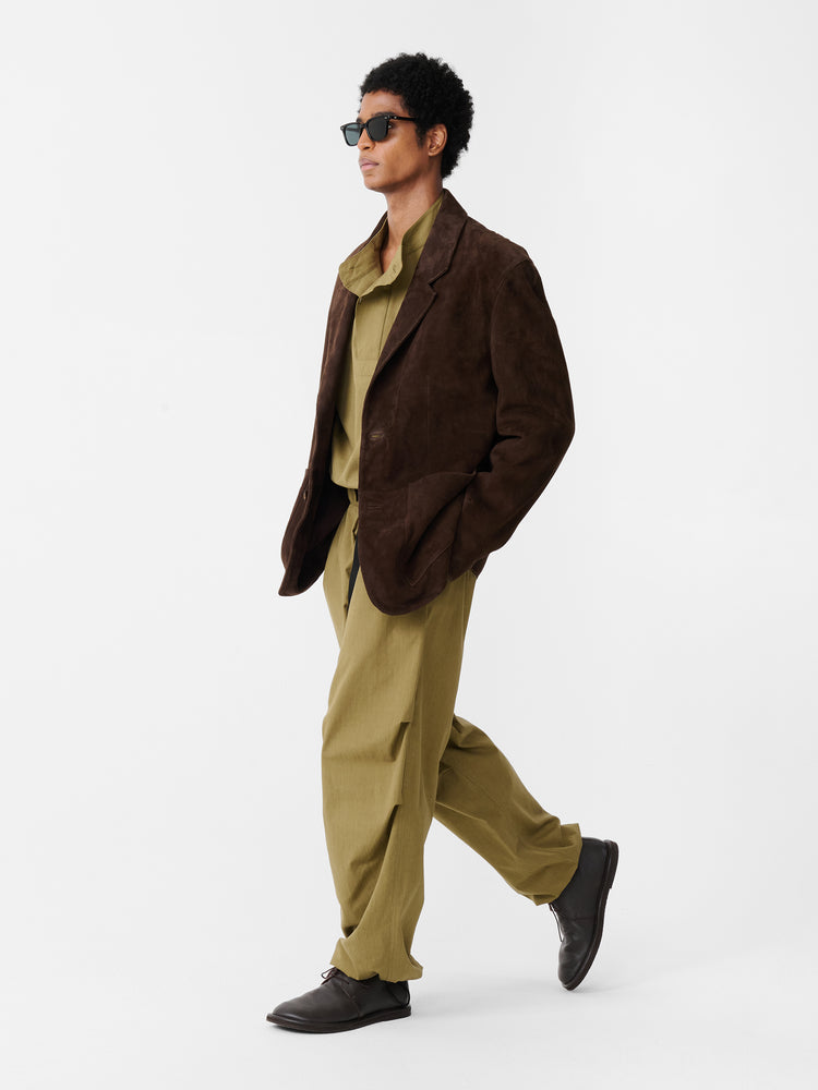 Tiko Suede Jacket in Espresso Brown