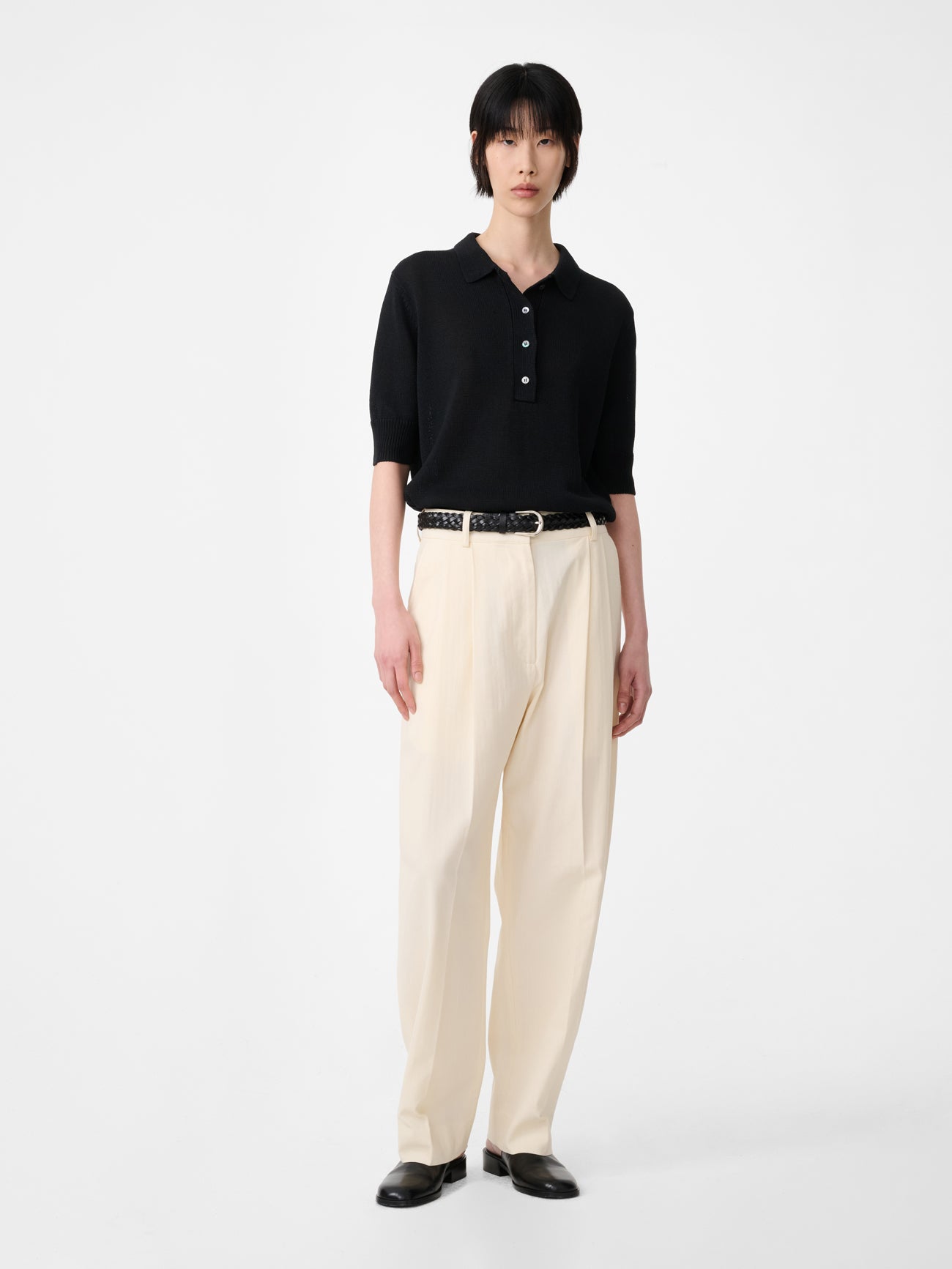 Tolsa Knit Polo in Black