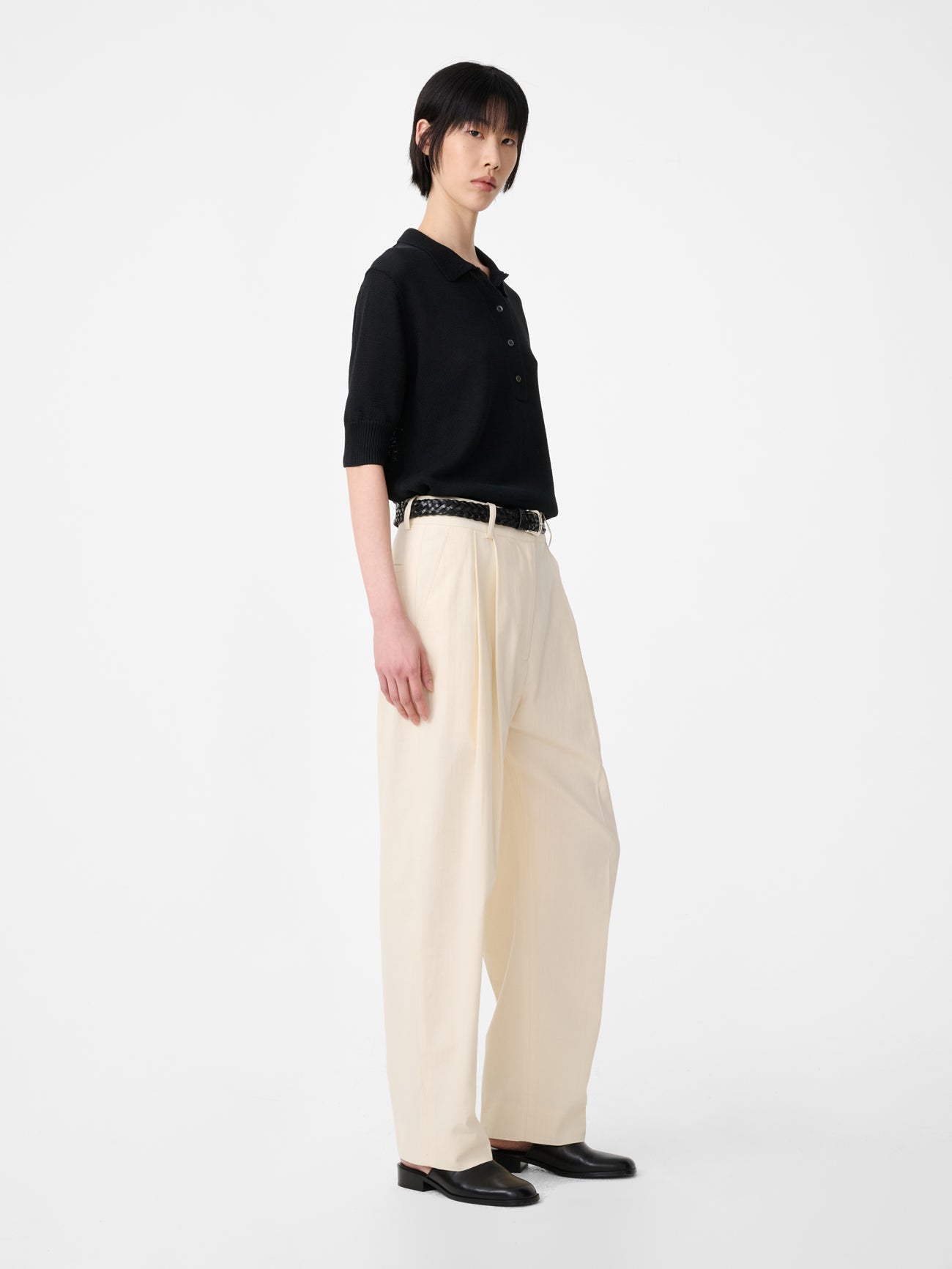 Tolsa Knit Polo in Black