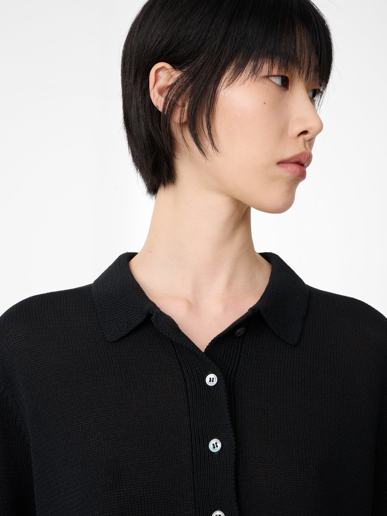 Tolsa Knit Polo in Black
