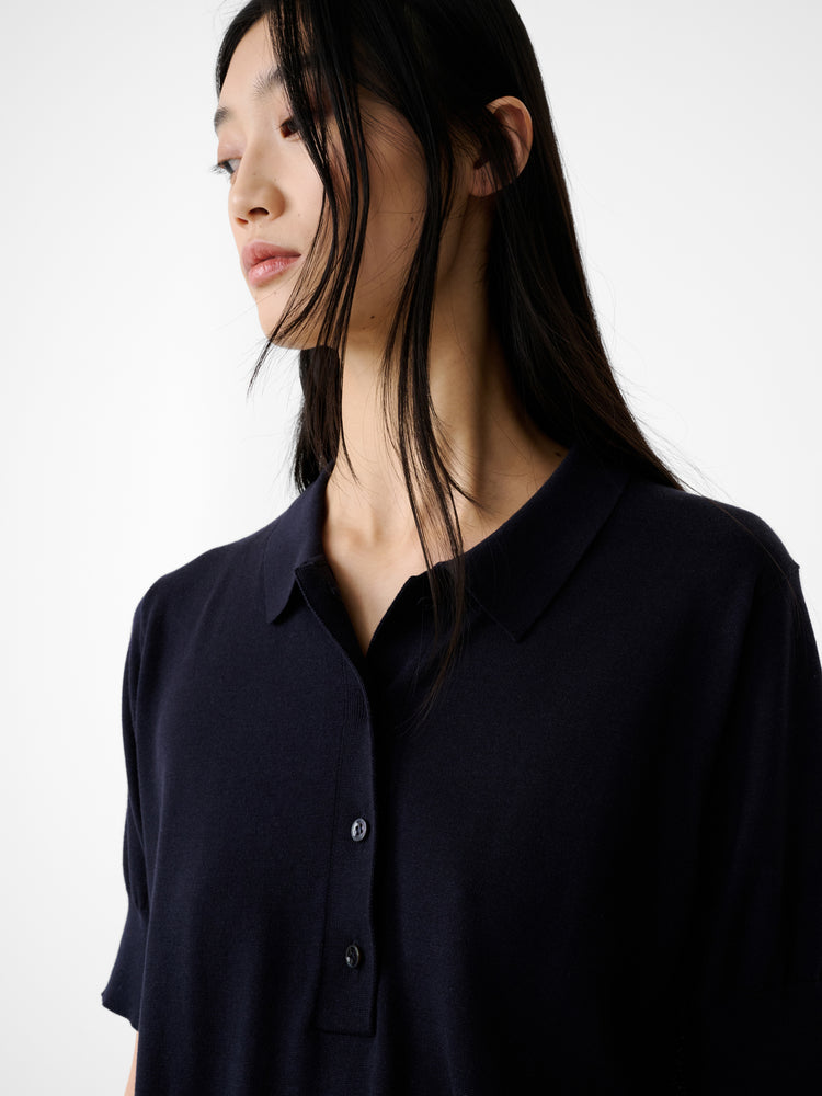 Tolsa Knit Polo In Dark Navy