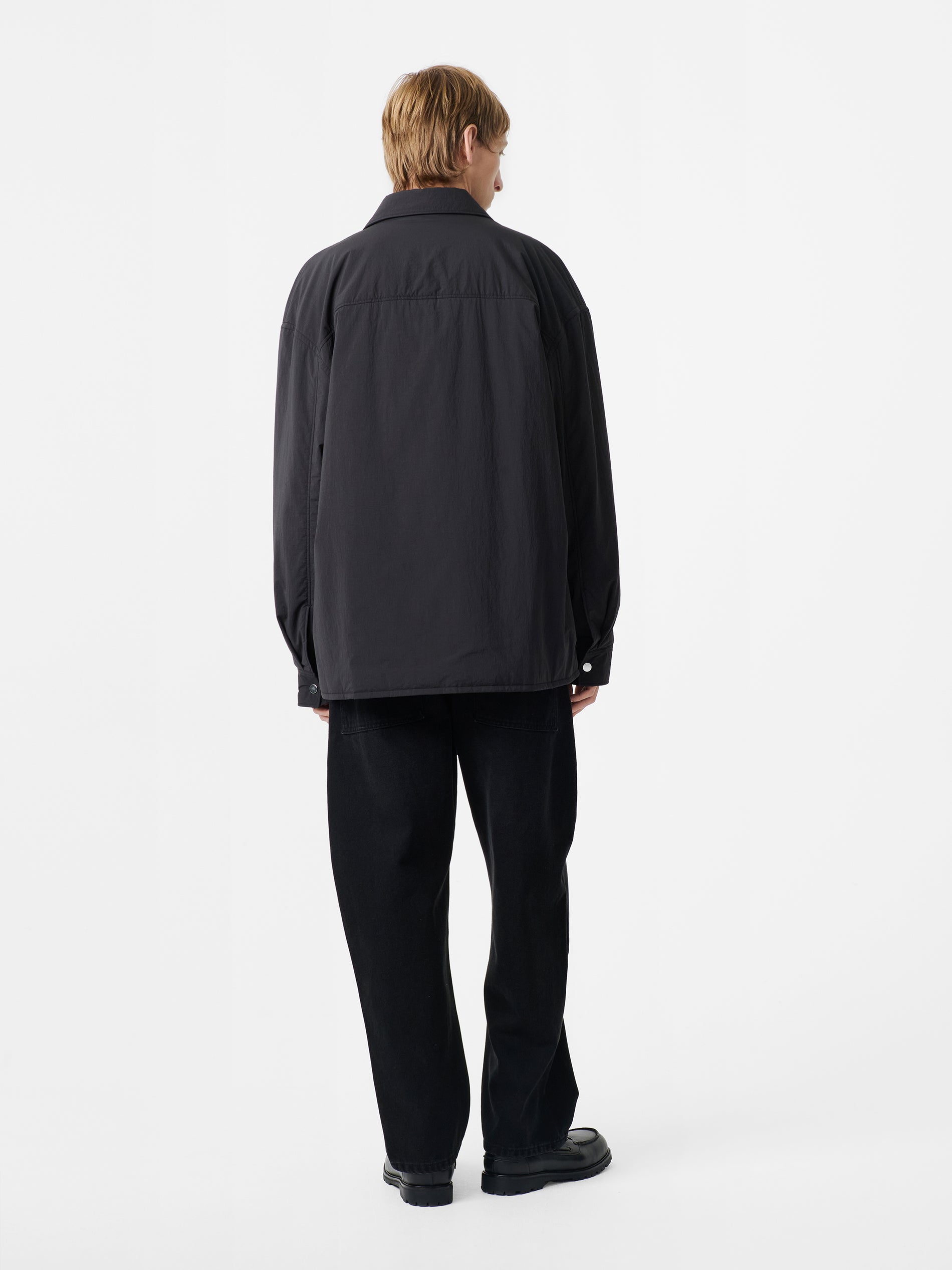 Troon Padded Shirt in Black - Studio Nicholson
