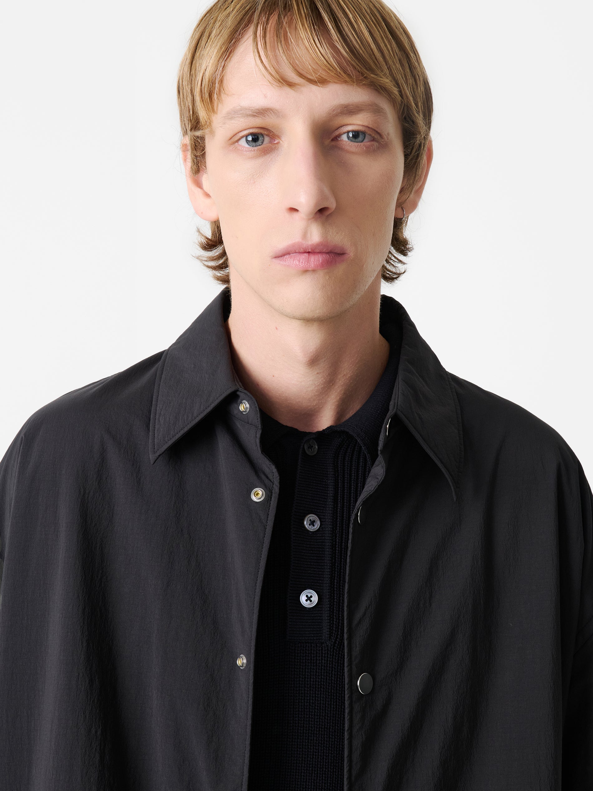 Troon Padded Shirt in Black - Studio Nicholson