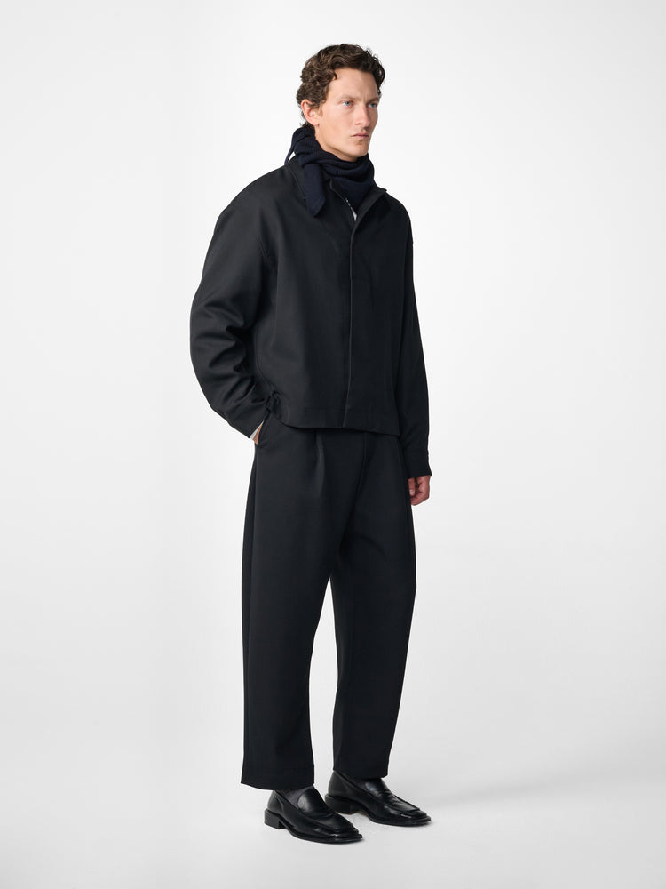 Tuck Pleated Pant in Black