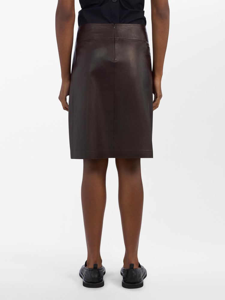 Tumba Leather Skirt in Rye