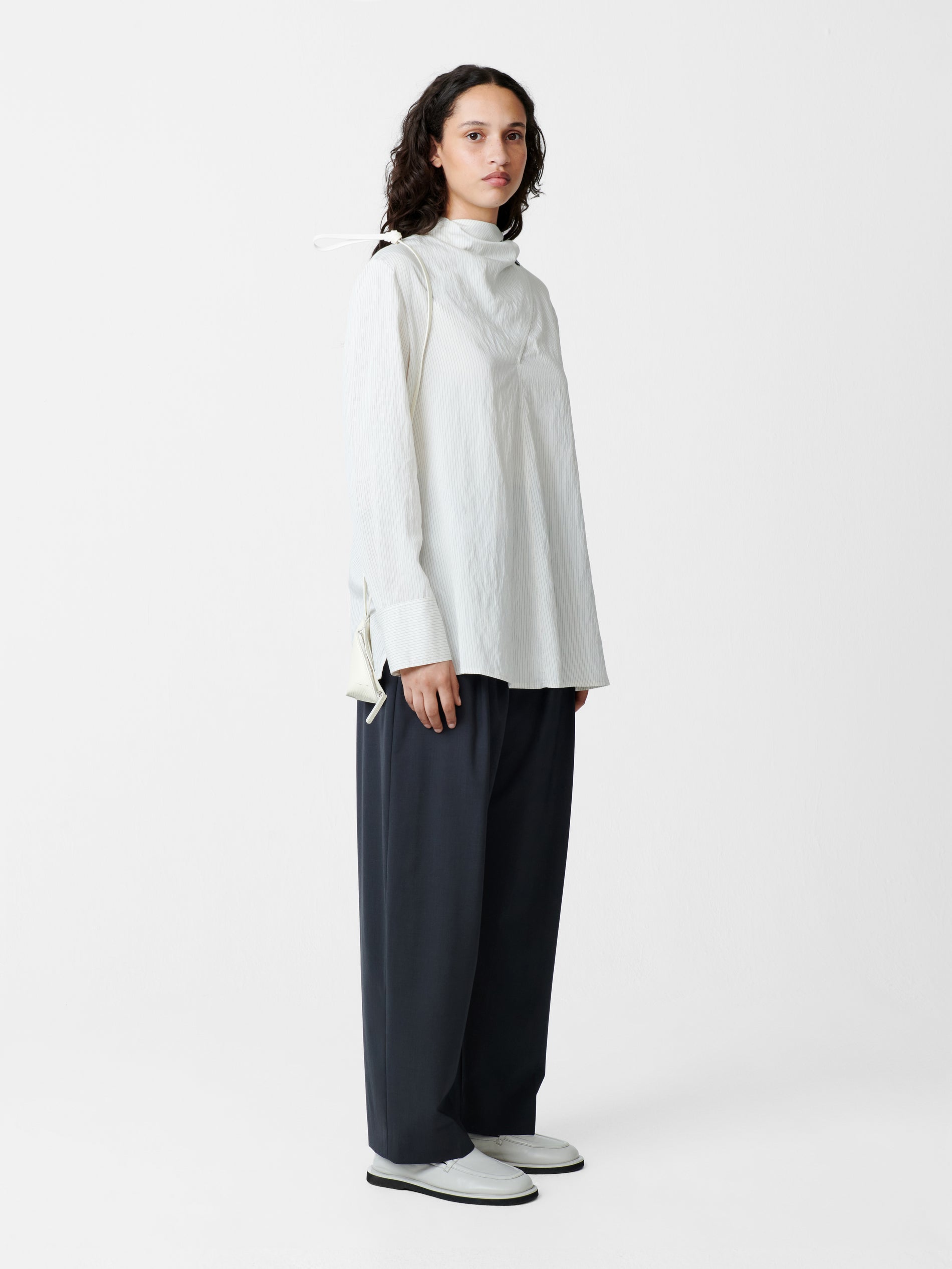 Utah Top in Black / White Stripe - Studio Nicholson