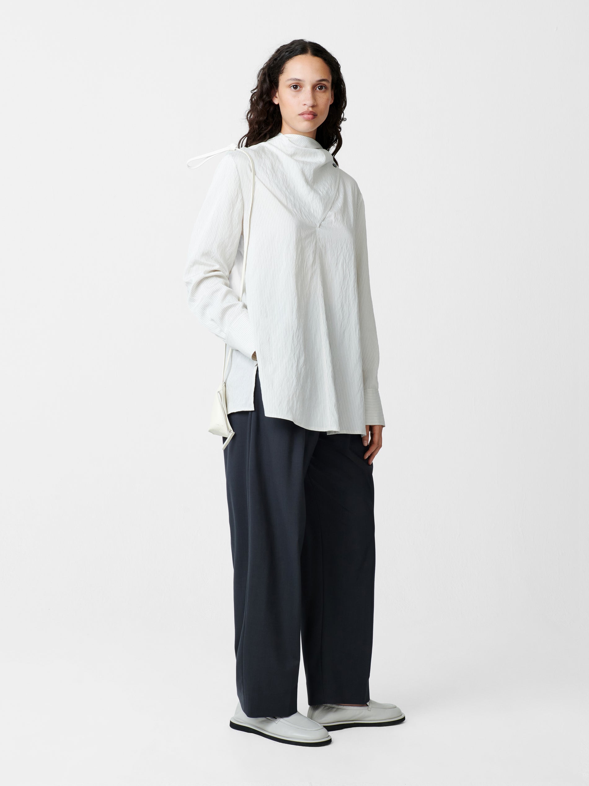 Utah Top in Black / White Stripe - Studio Nicholson