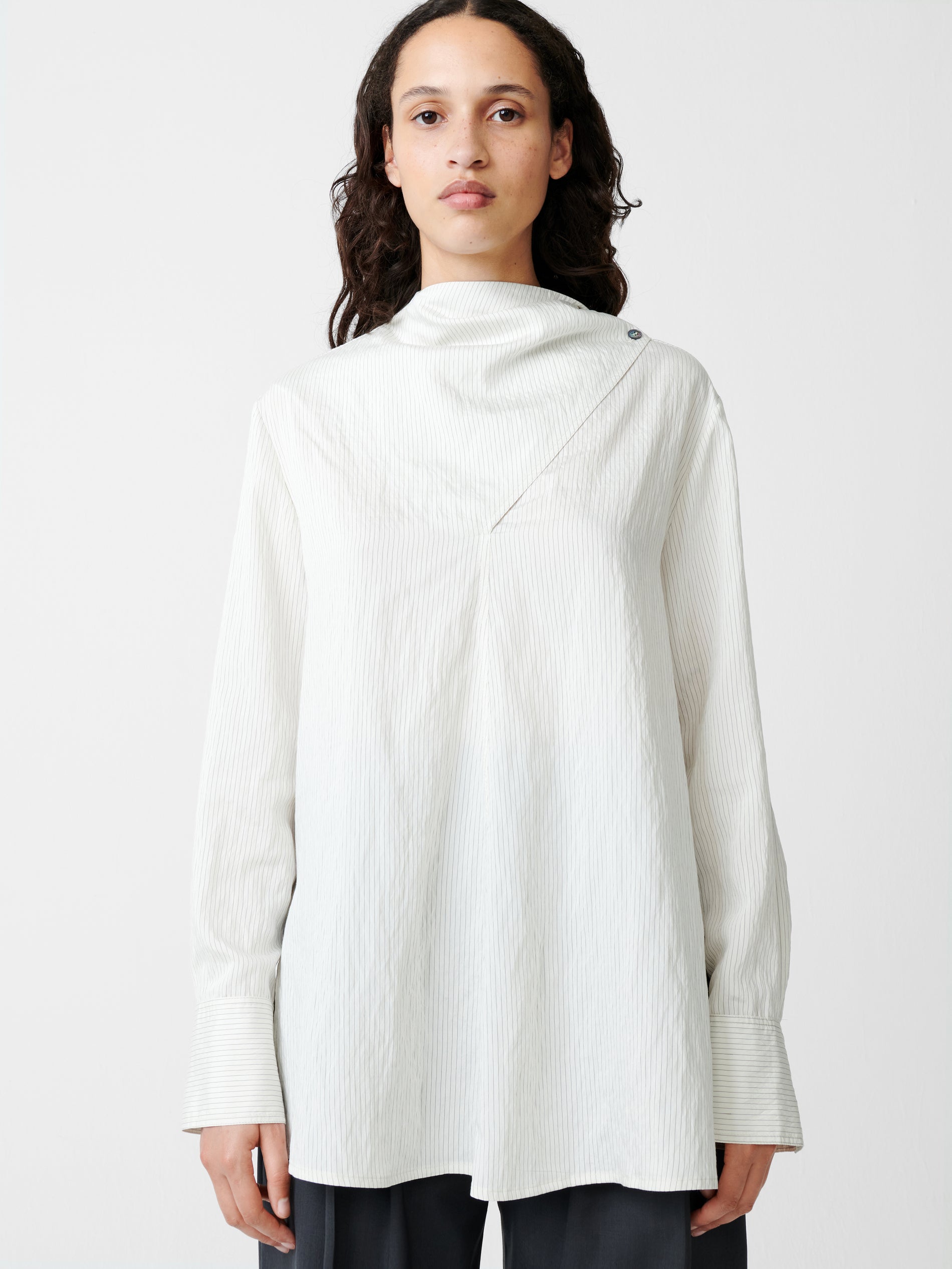 Utah Top in Black / White Stripe - Studio Nicholson