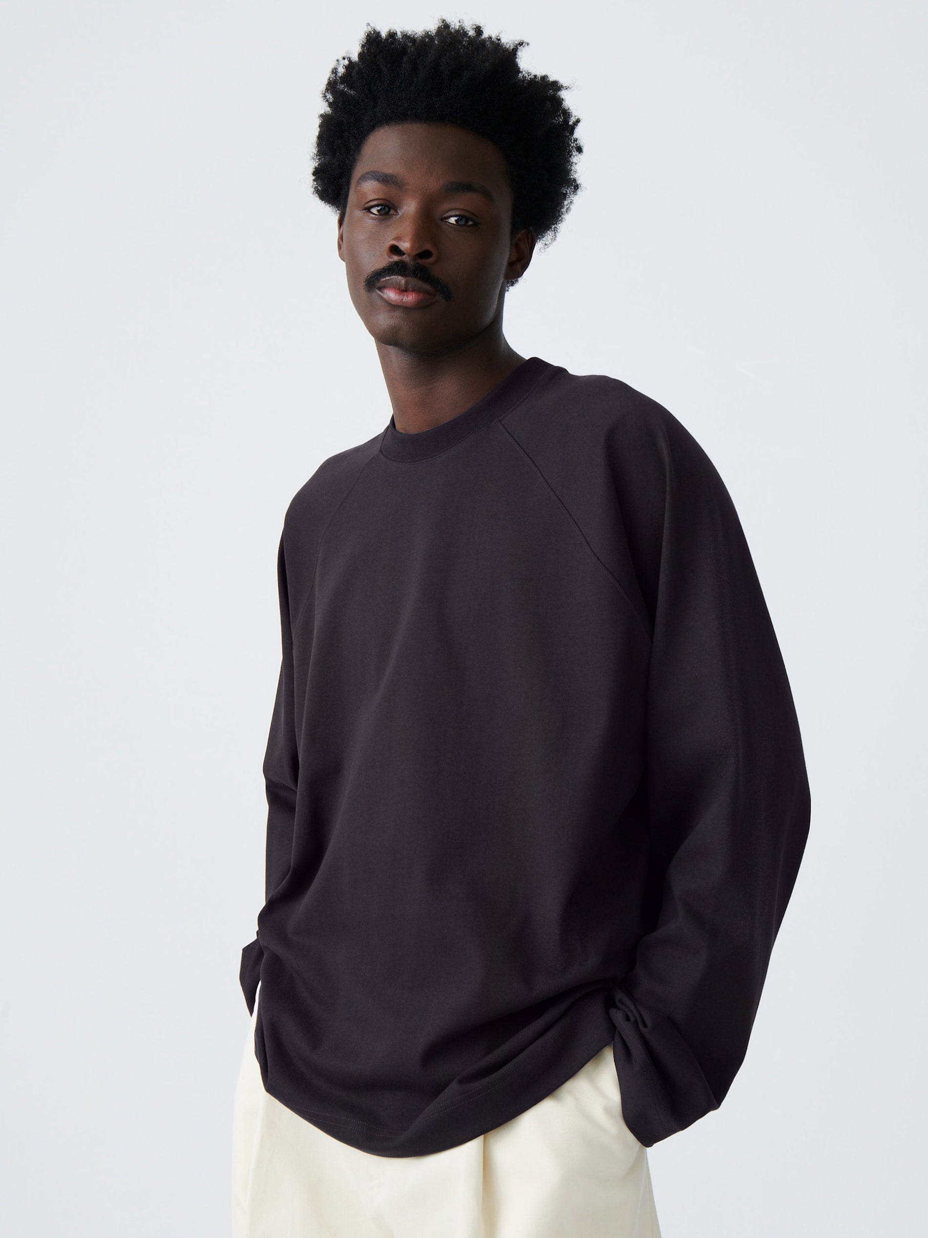 Platt T-Shirt in Black Grape - Studio Nicholson