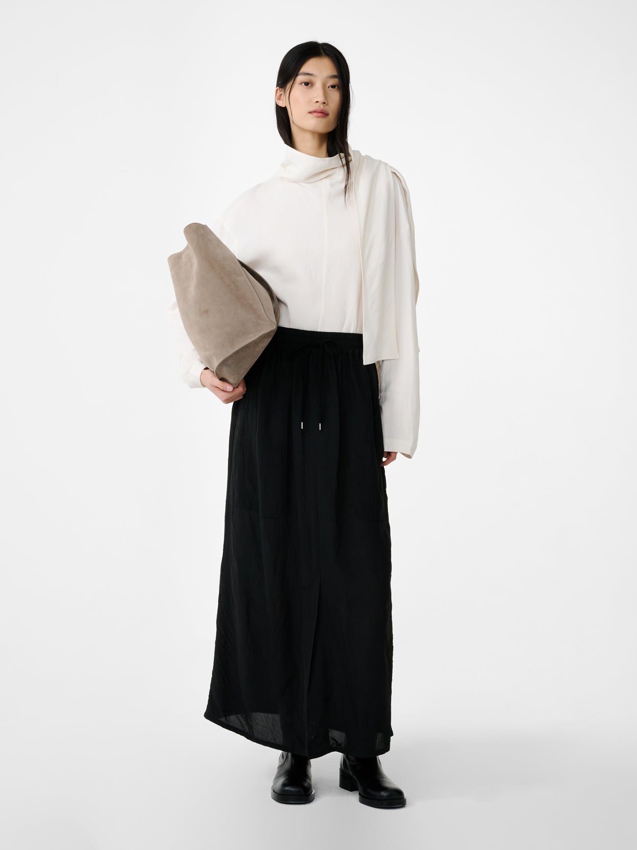 Valery Linen Top in Chalk