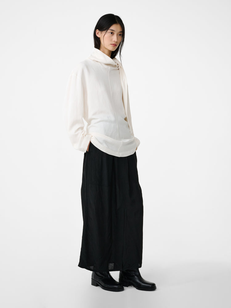 Valery Linen Top in Chalk