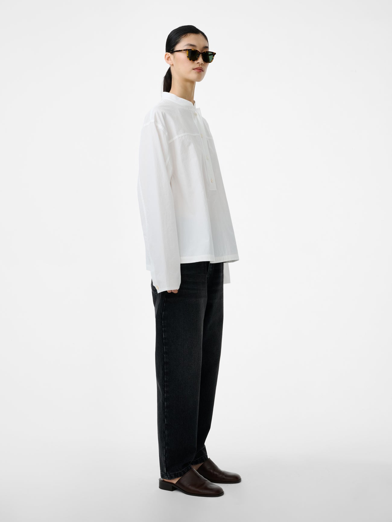 Vega Shirt in Optic White - Studio Nicholson