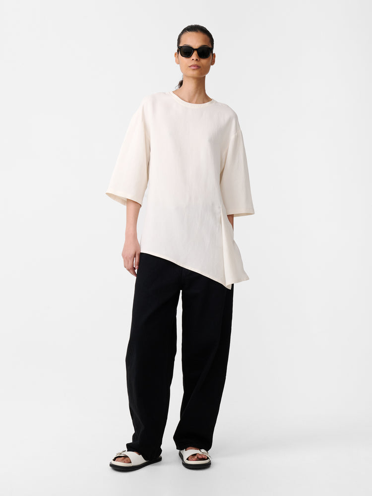 Vichy Top in Chalk