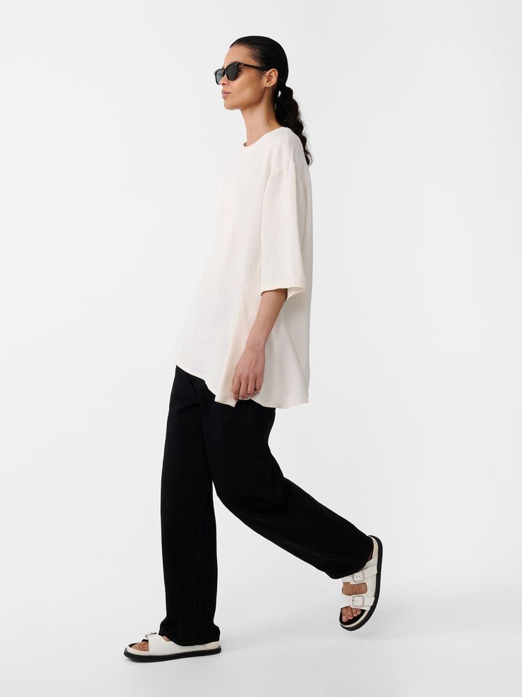 Vichy Top in Chalk
