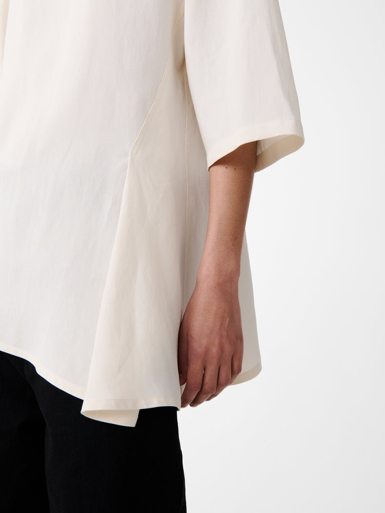 Vichy Top in Chalk