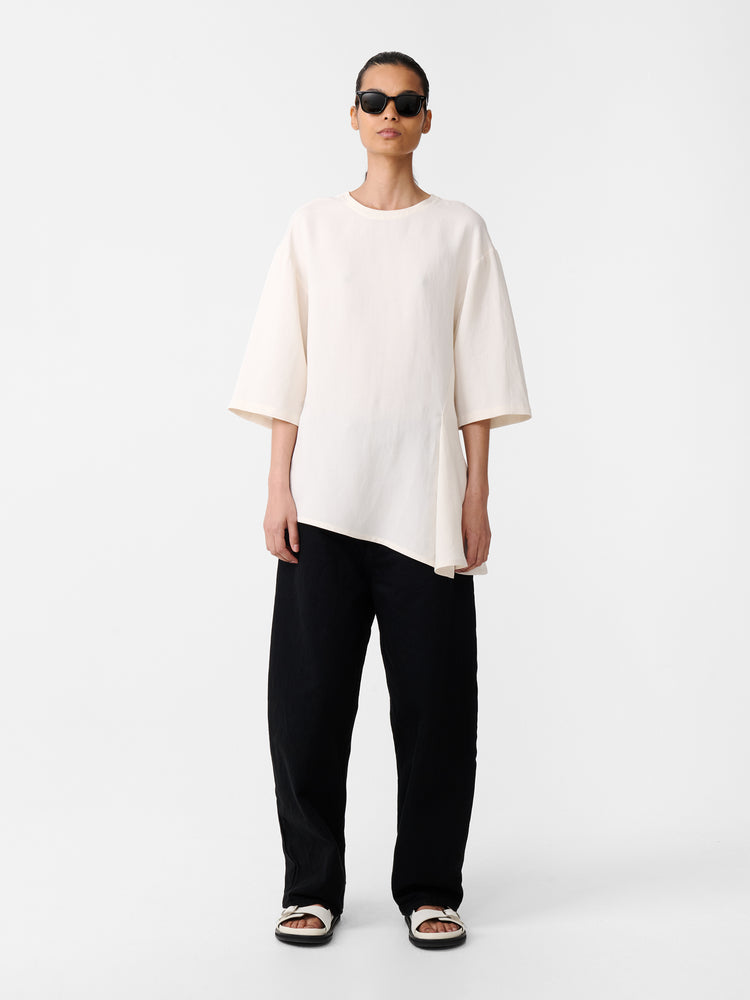 Vichy Top in Chalk