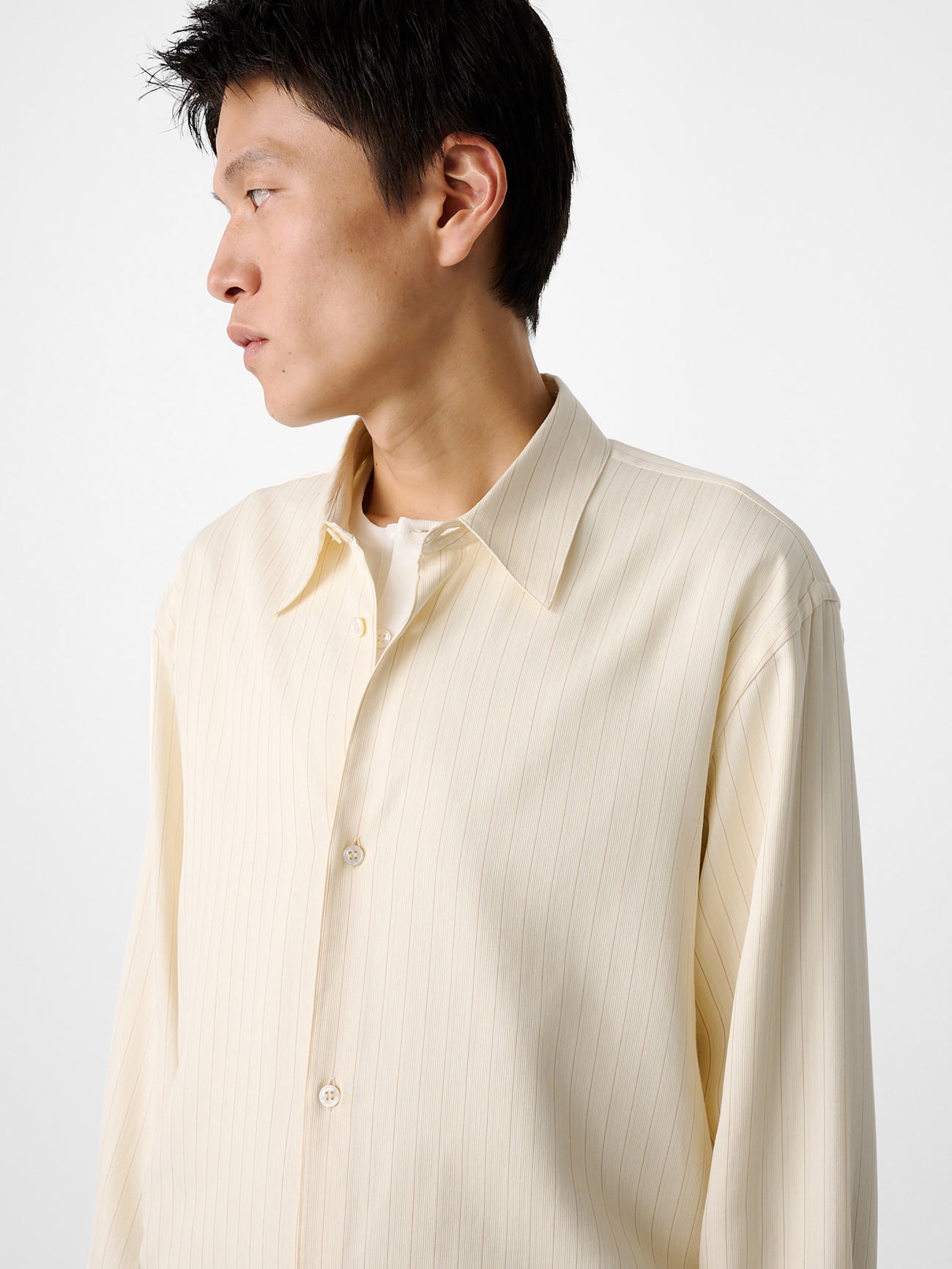 View Shirt in Amber Stripe - Studio Nicholson