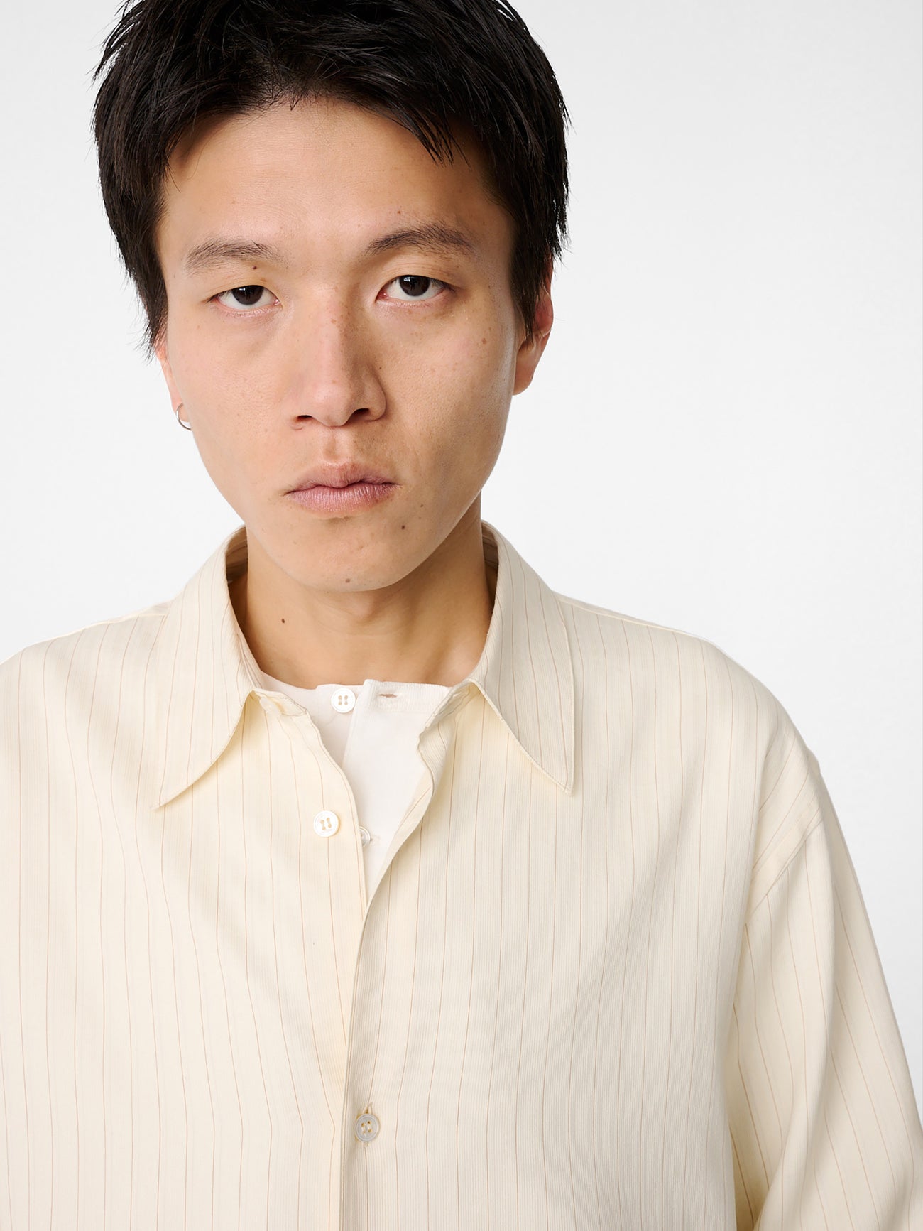 View Shirt in Amber Stripe - Studio Nicholson