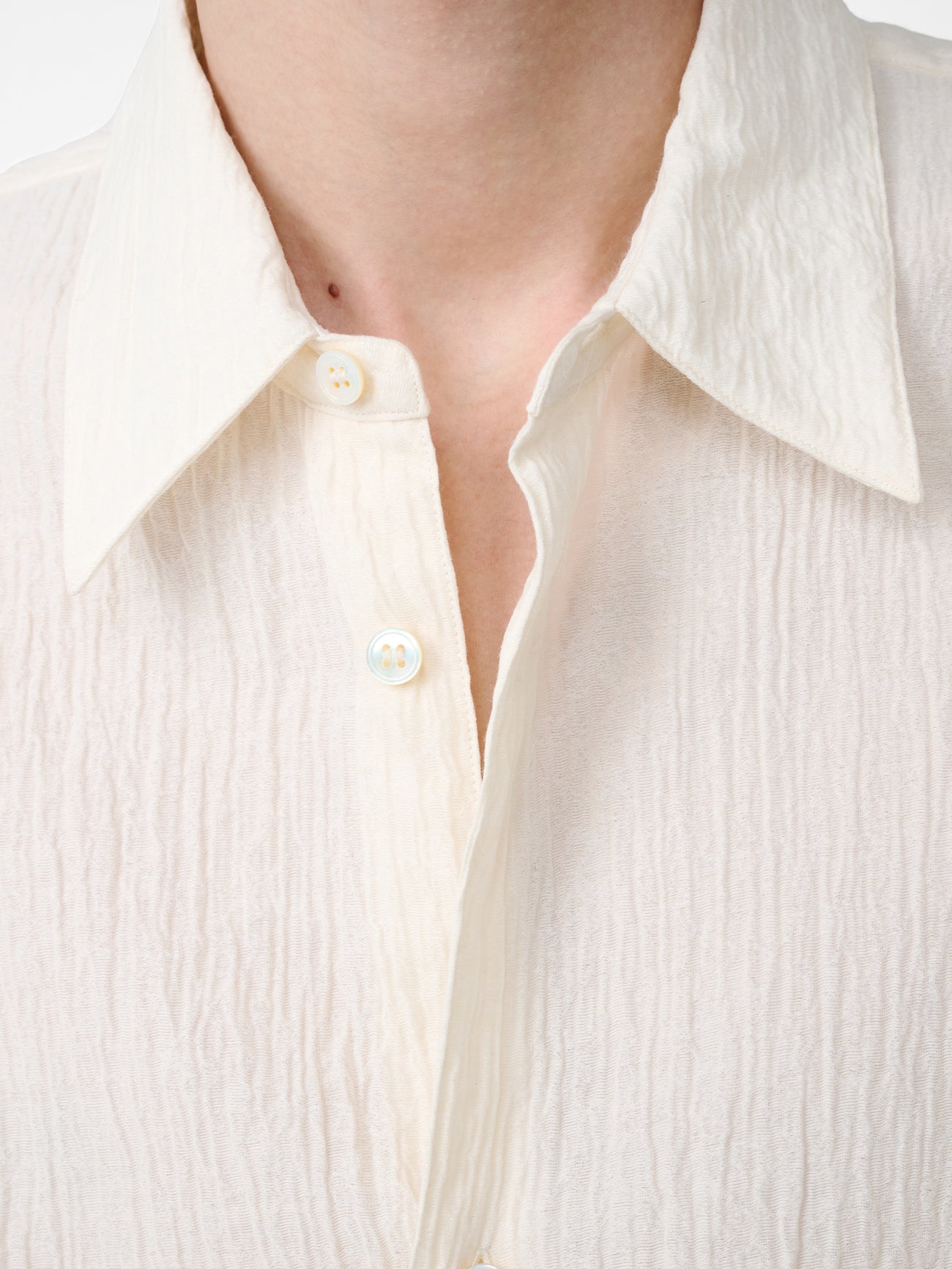 View Matelasse Shirt in Milk