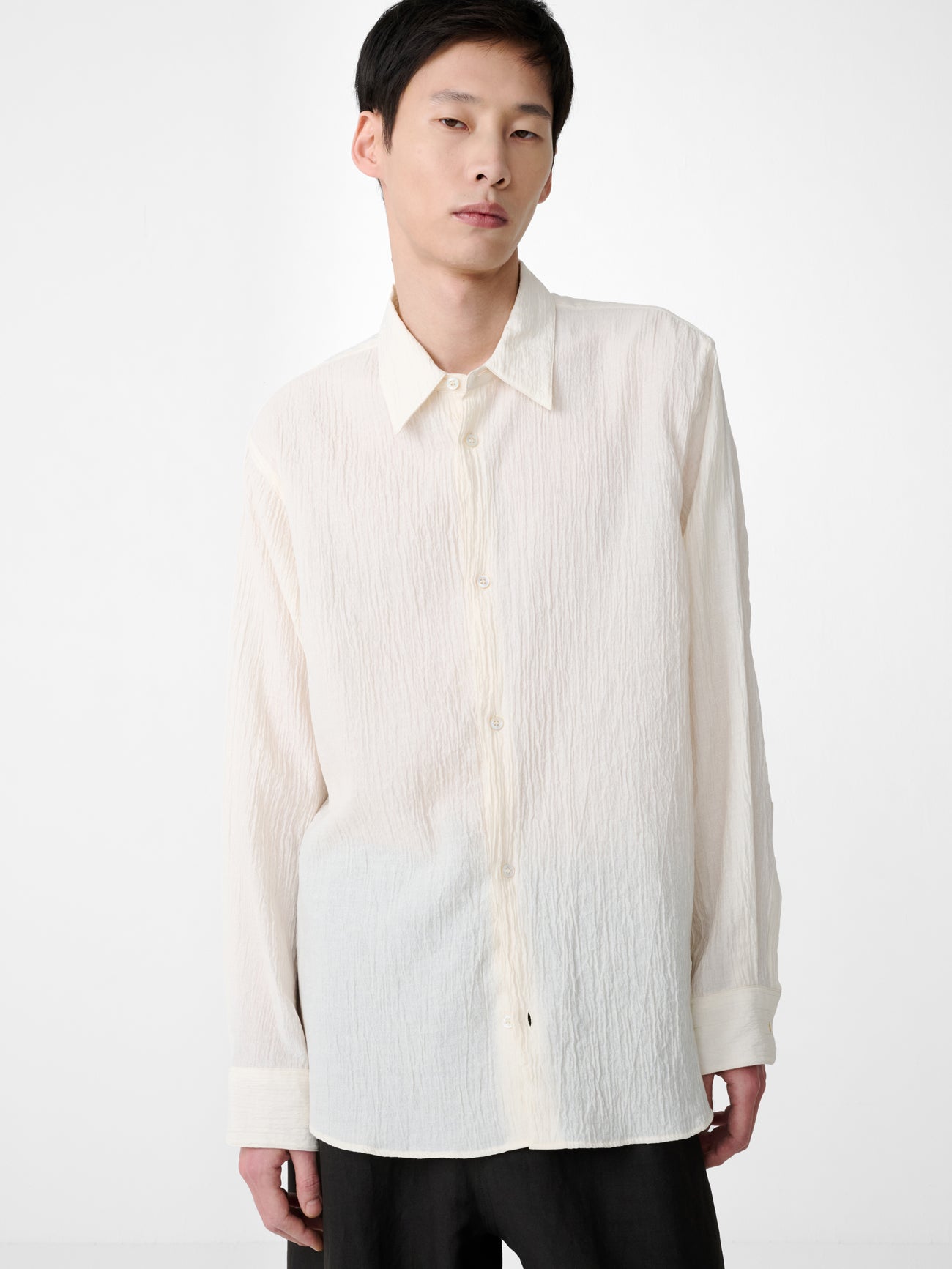 View Matelasse Shirt in Milk