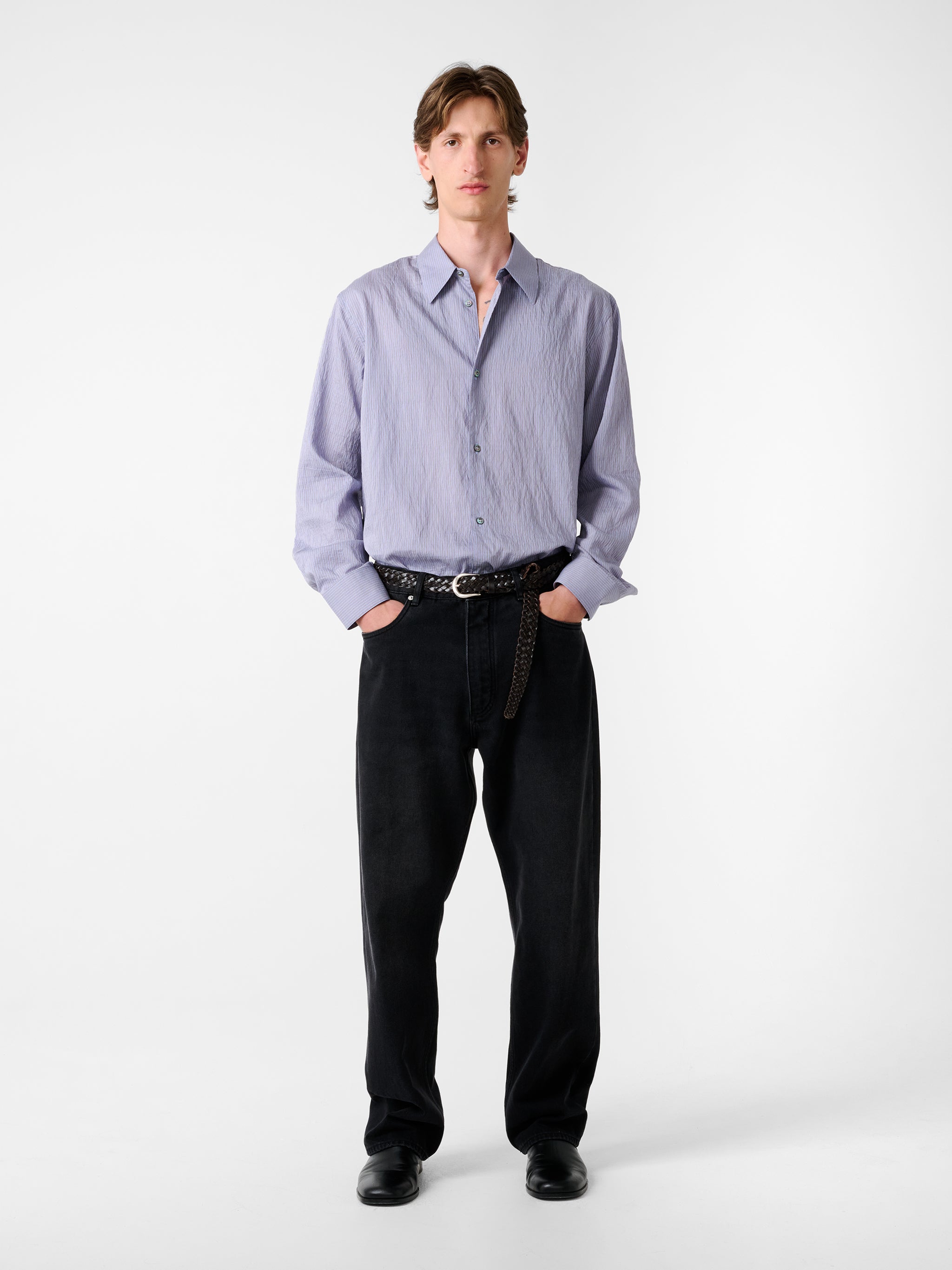 View Shirt in Lilac Stripe – Studio Nicholson