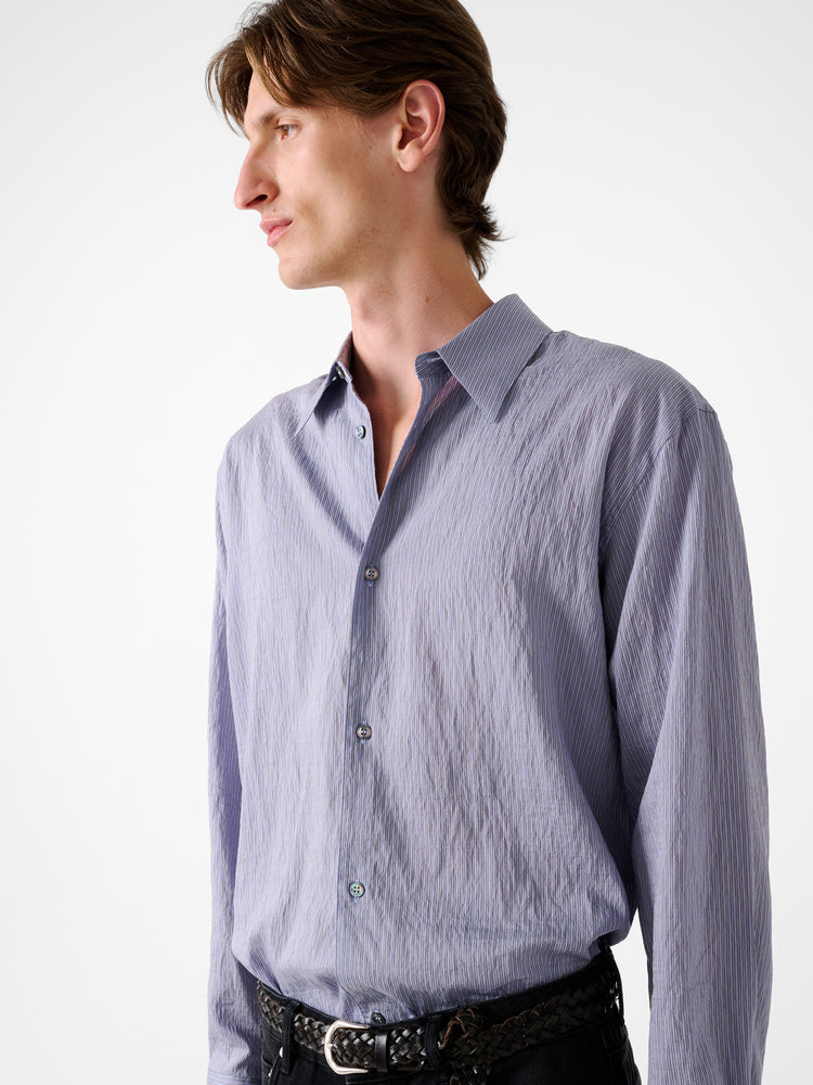 View Shirt in Lilac Stripe