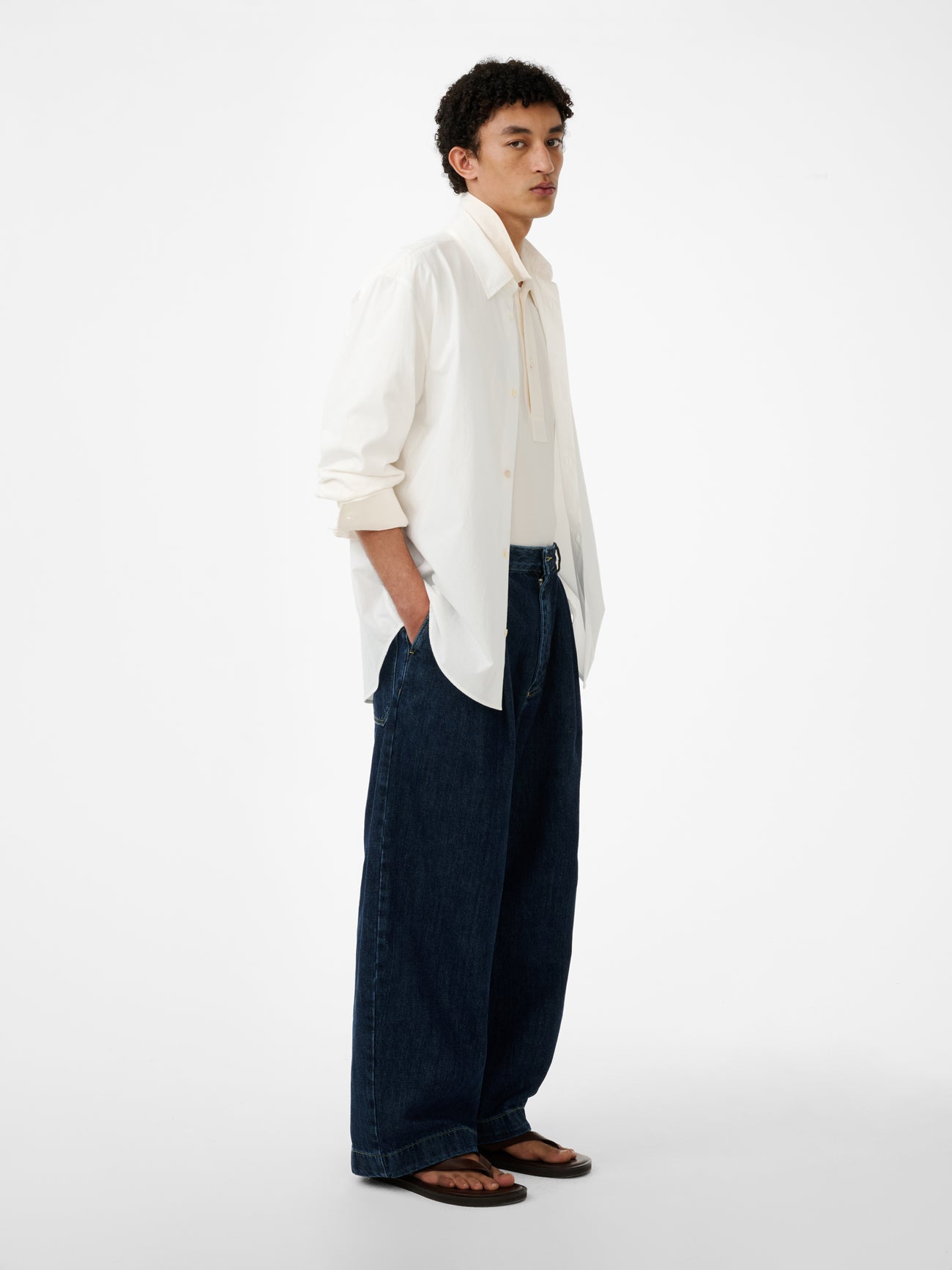 View Shirt in Optic White - Studio Nicholson
