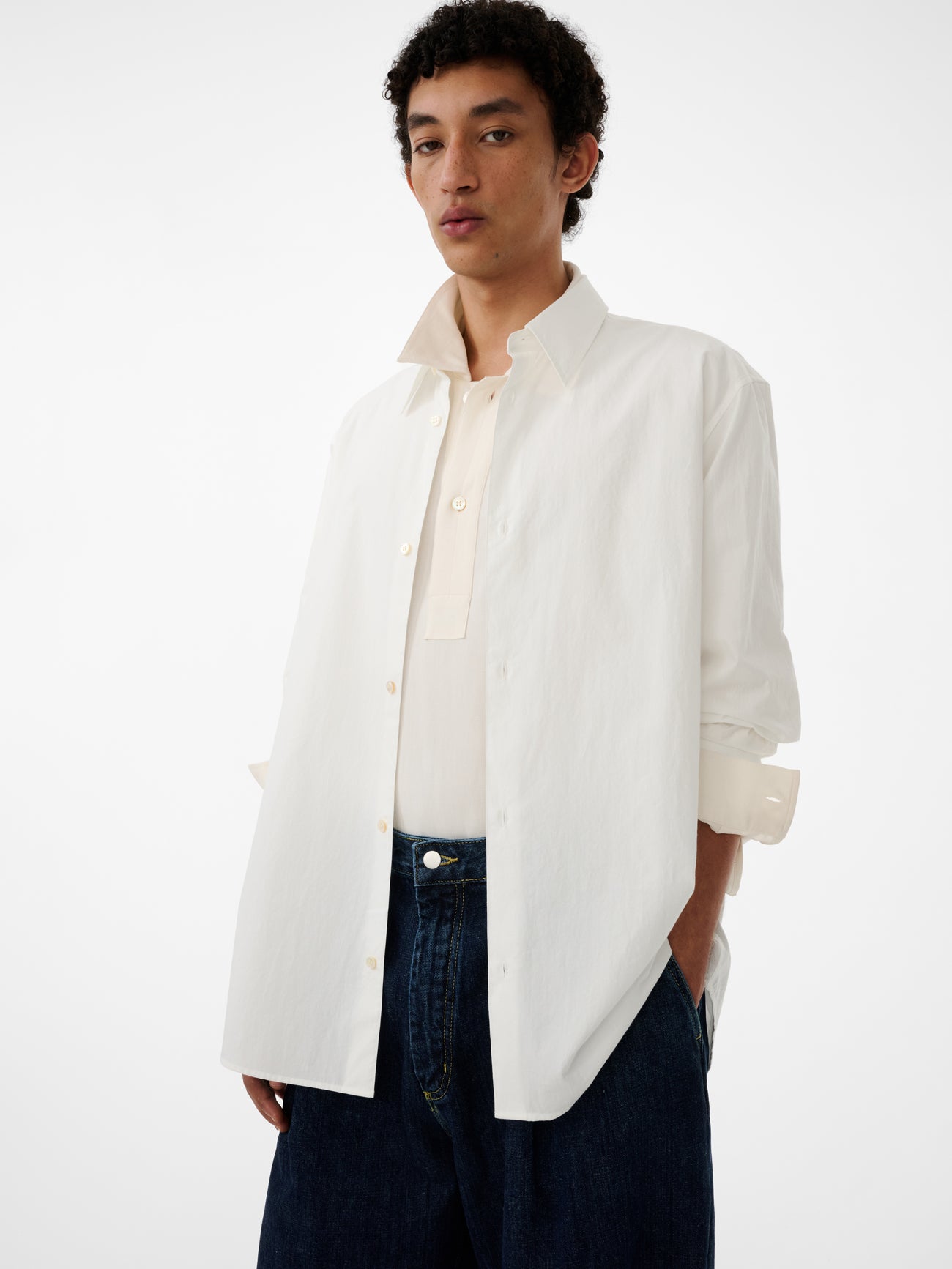 studionicholson 白シャツタグ付き View Shirt in Optic White – Studio Nicholson