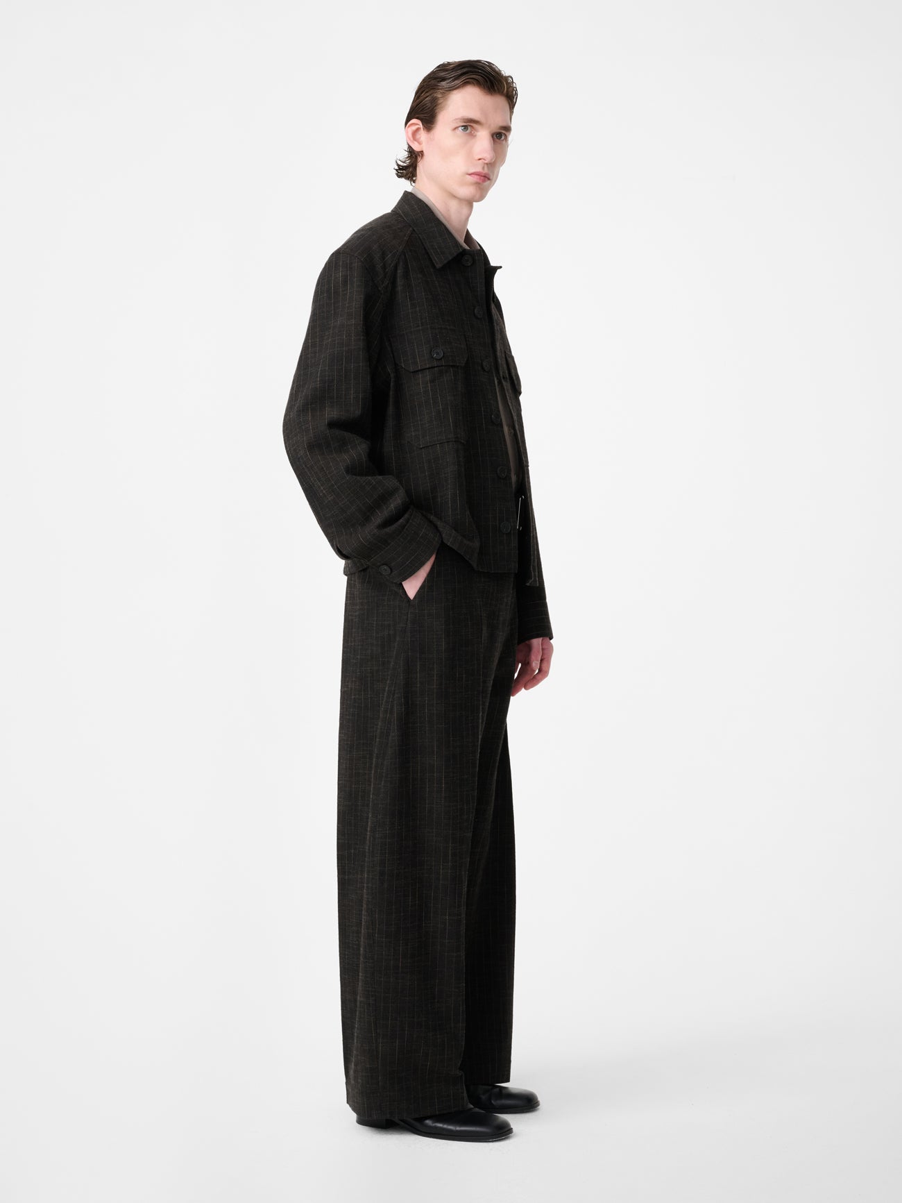 Vital Belted Pant in Peat Stripe