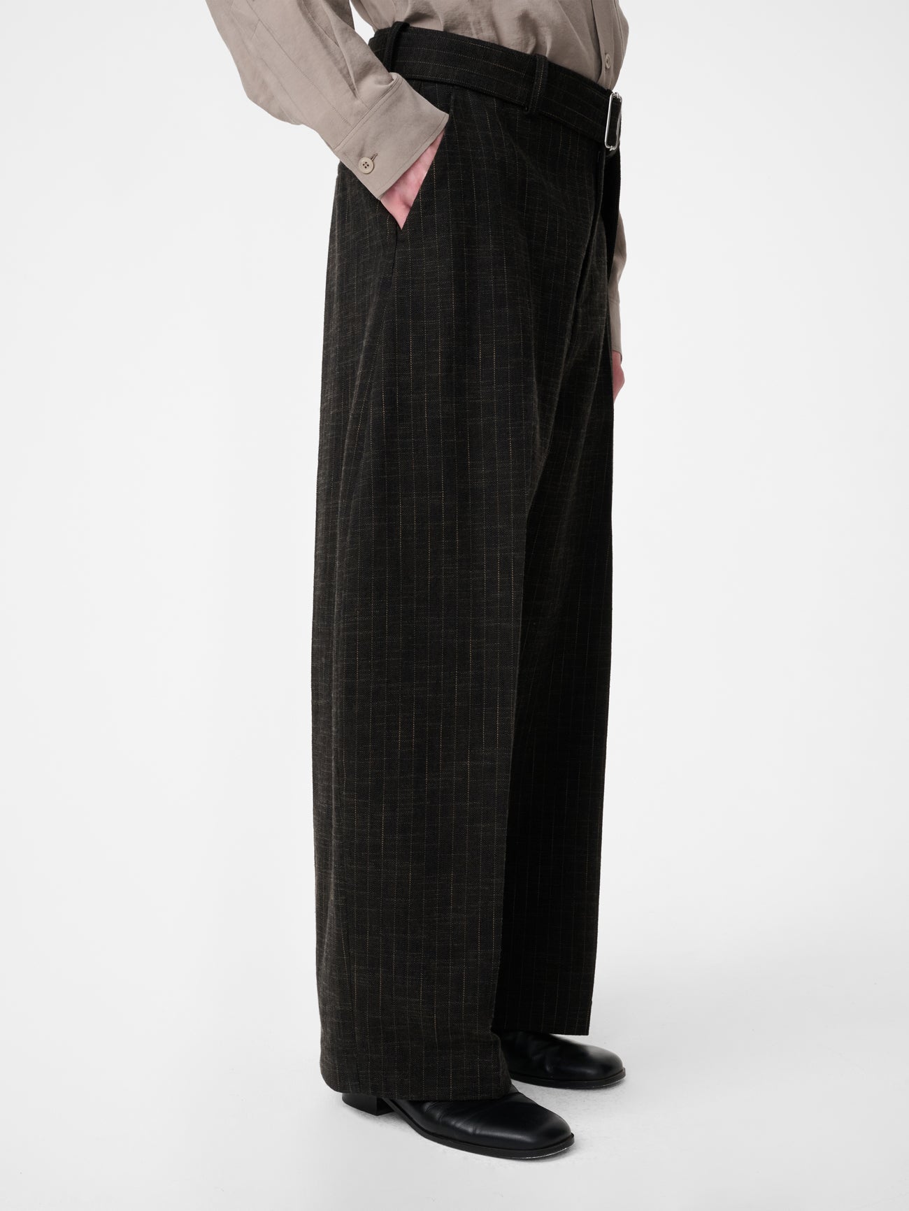 Vital Belted Pant in Peat Stripe