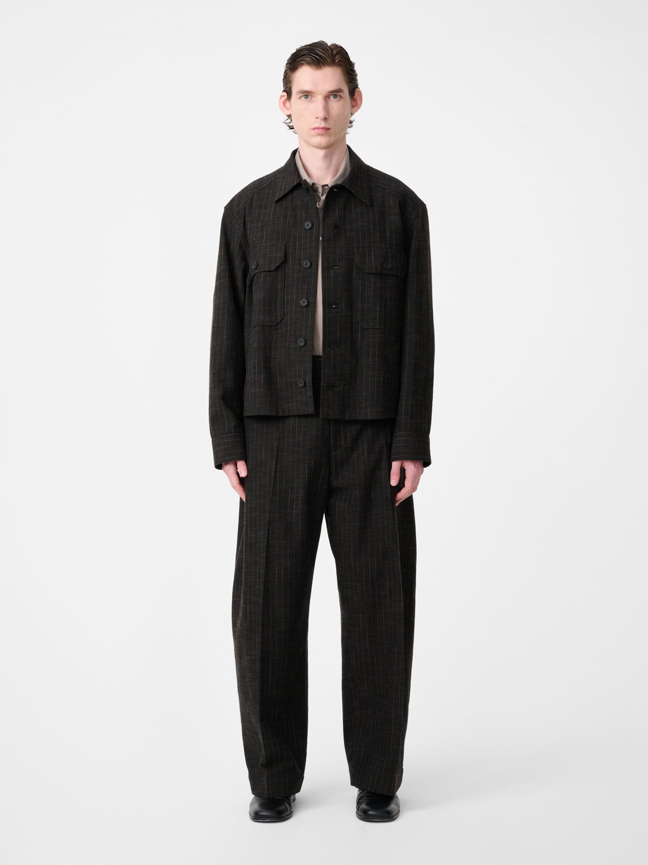 Vital Belted Pant in Peat Stripe