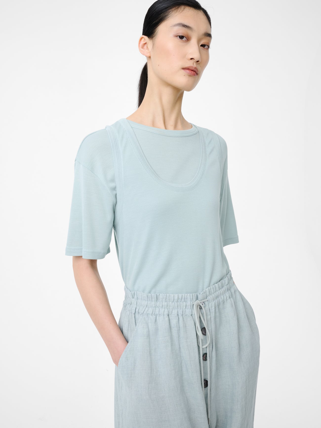 Votan Jersey in Spearmint - Studio Nicholson