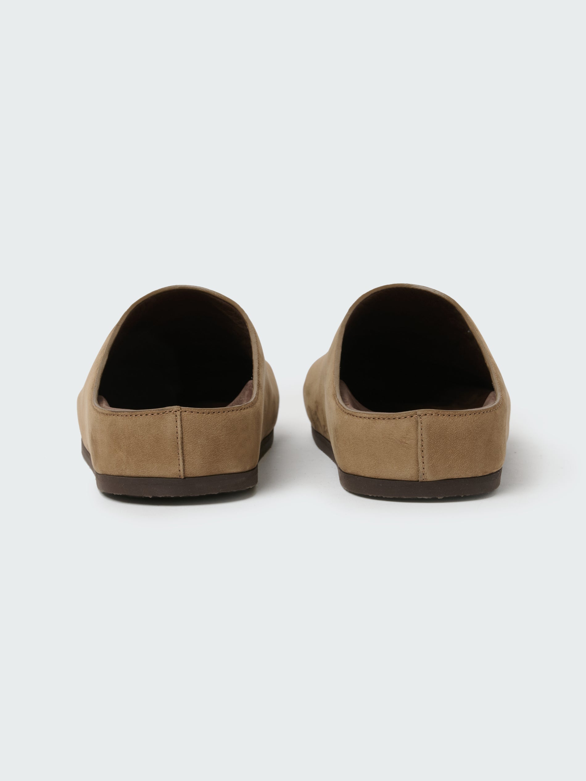 Men's Wearing Nubuk Clog in Taupe