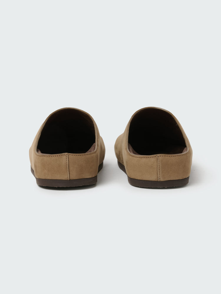 Men's Wearing Nabuk Clog in Taupe