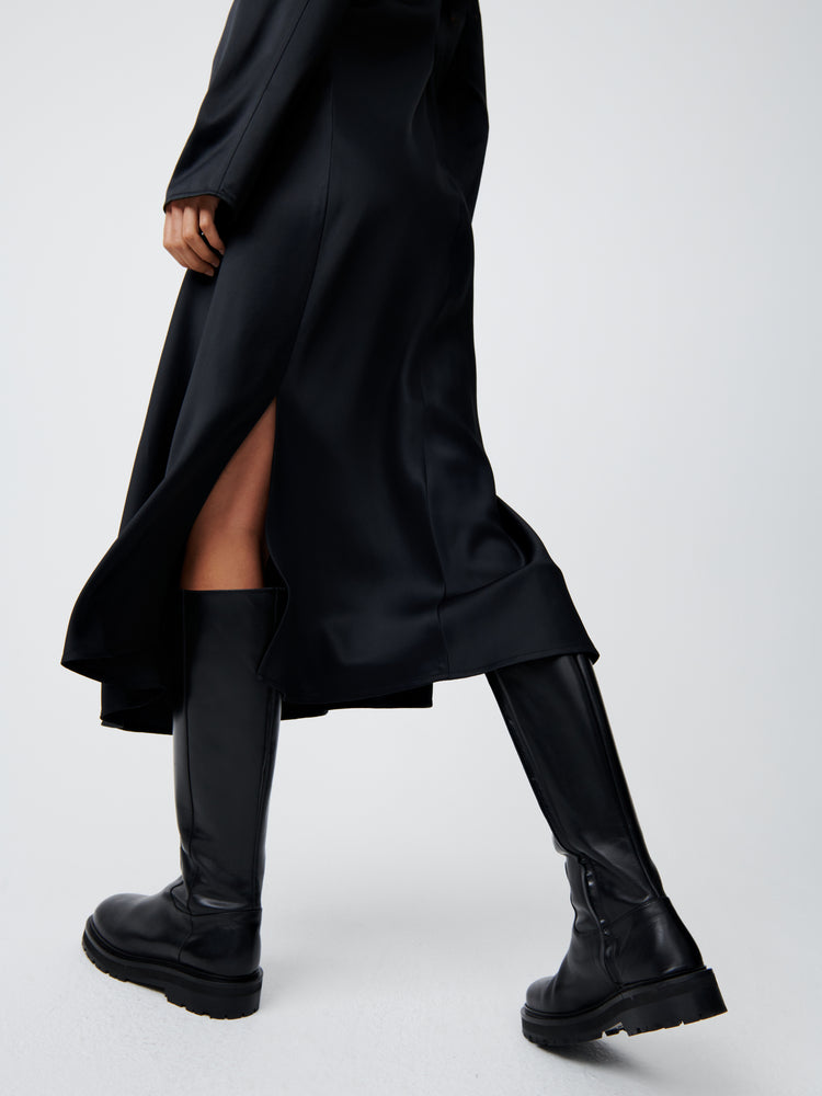 Welles Dress in Darkest Navy