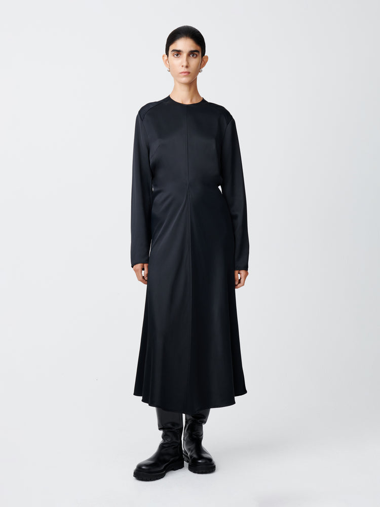 Welles Dress in Darkest Navy