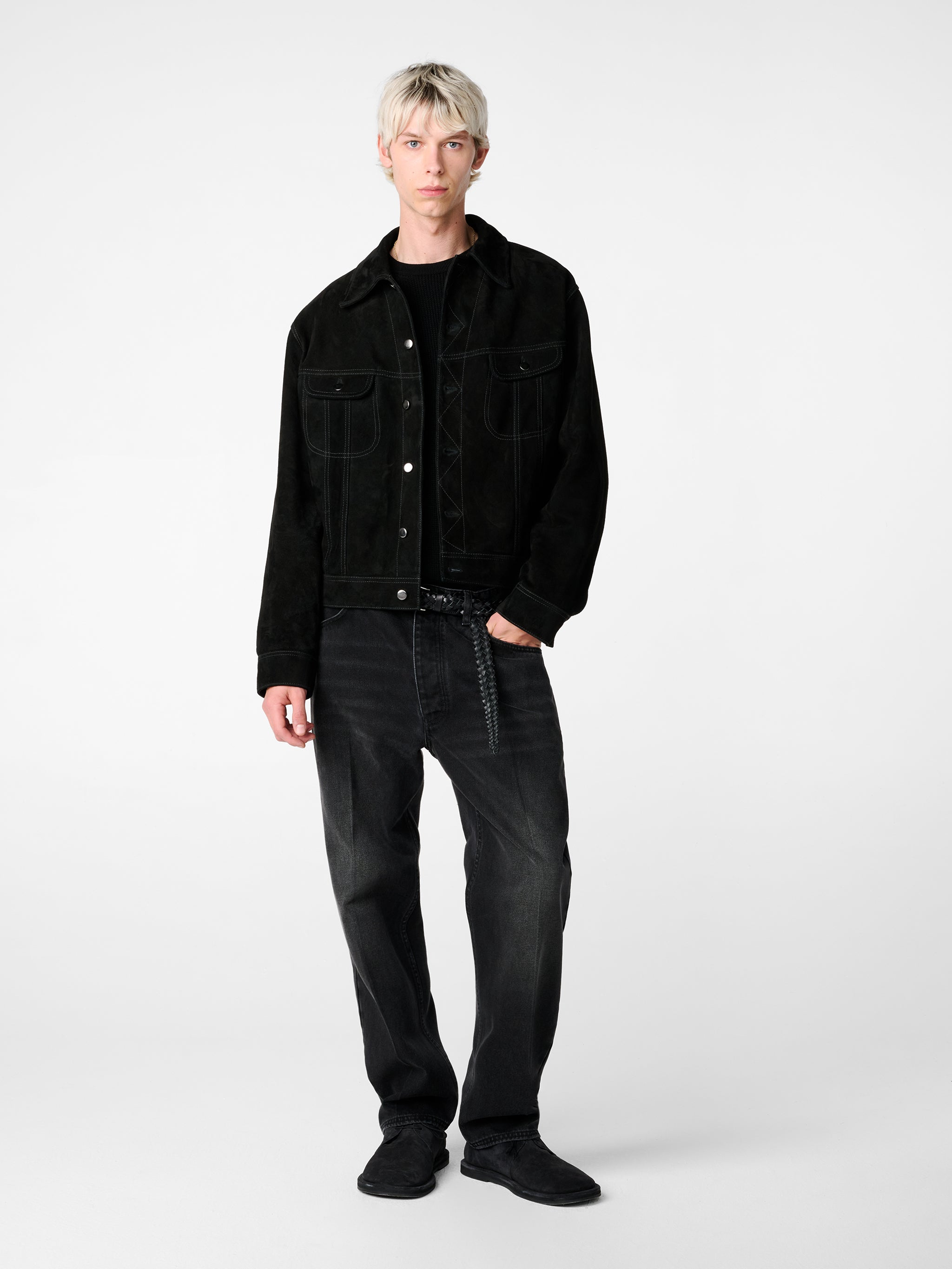 Windslow Denim Pant in Black Cowboy Crease – Studio Nicholson